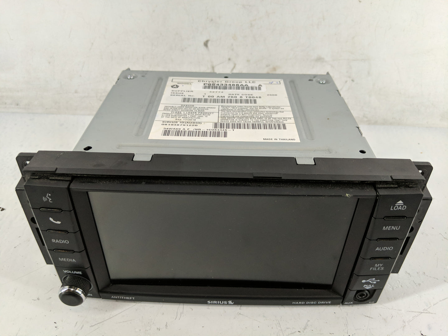 2019 Dodge Caravan Radio AM FM Cd Player Receiver Replacement P/N:P68433488AA Fits Fits 2012 2013 2014 2015 2016 2017 2018 2