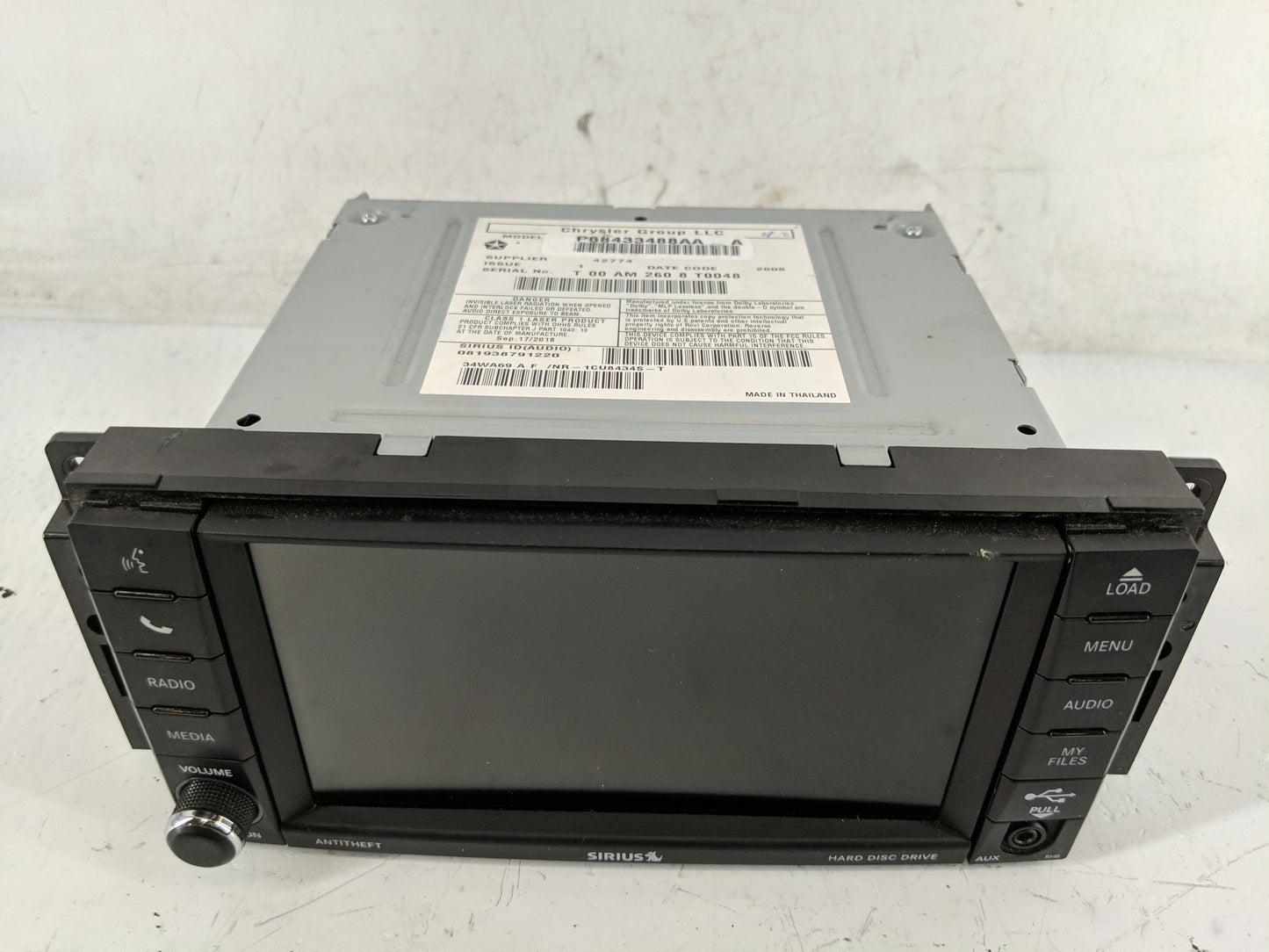 2019 Dodge Caravan Radio AM FM Cd Player Receiver Replacement P/N:P68433488AA Fits Fits 2012 2013 2014 2015 2016 2017 2018 2