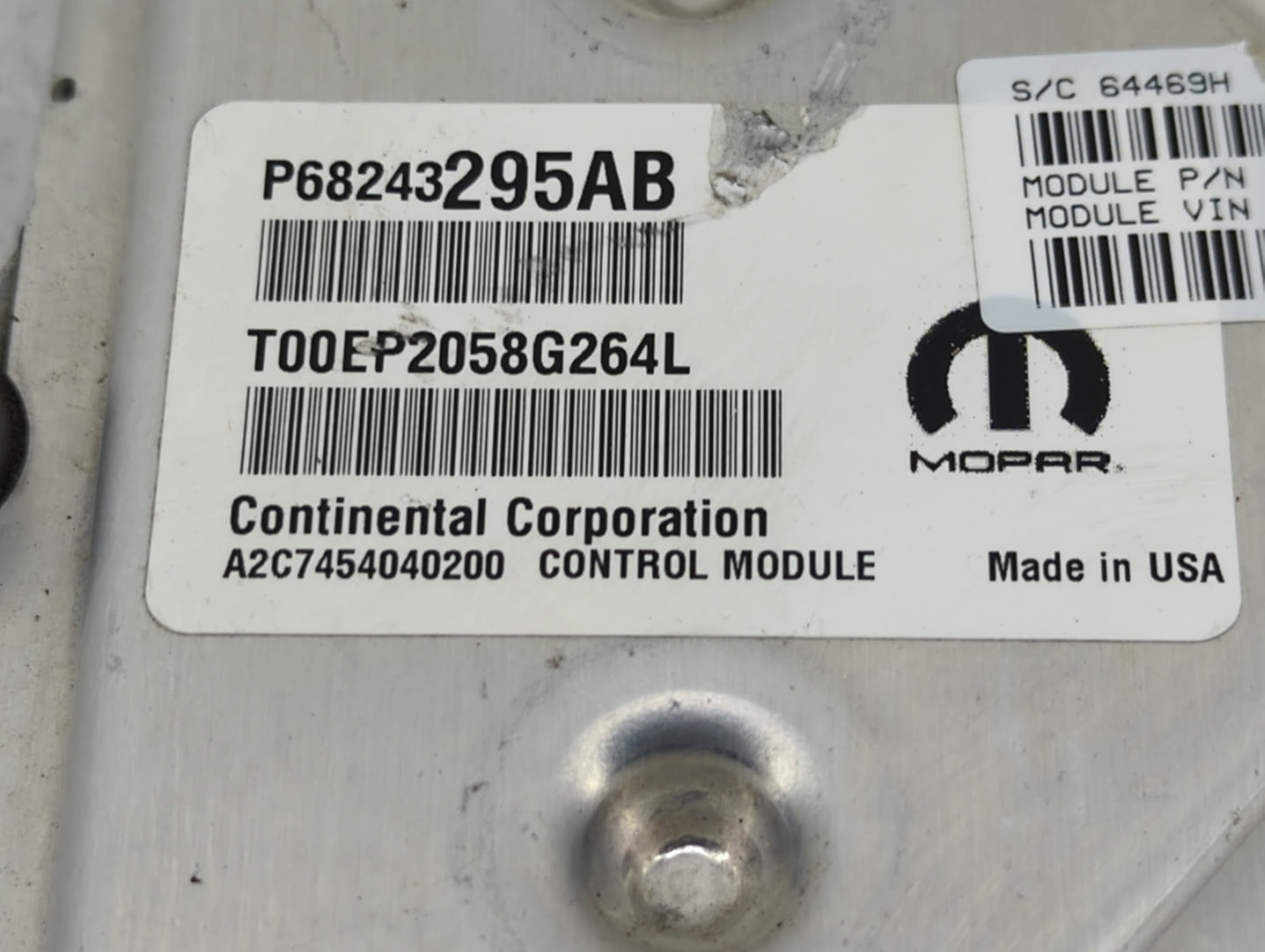 2019 Dodge Caravan PCM Engine Control Computer ECU ECM PCU OEM P/N:P68417190AA P68243295AB Fits Fits 2016 2017 2018 2020 OEM