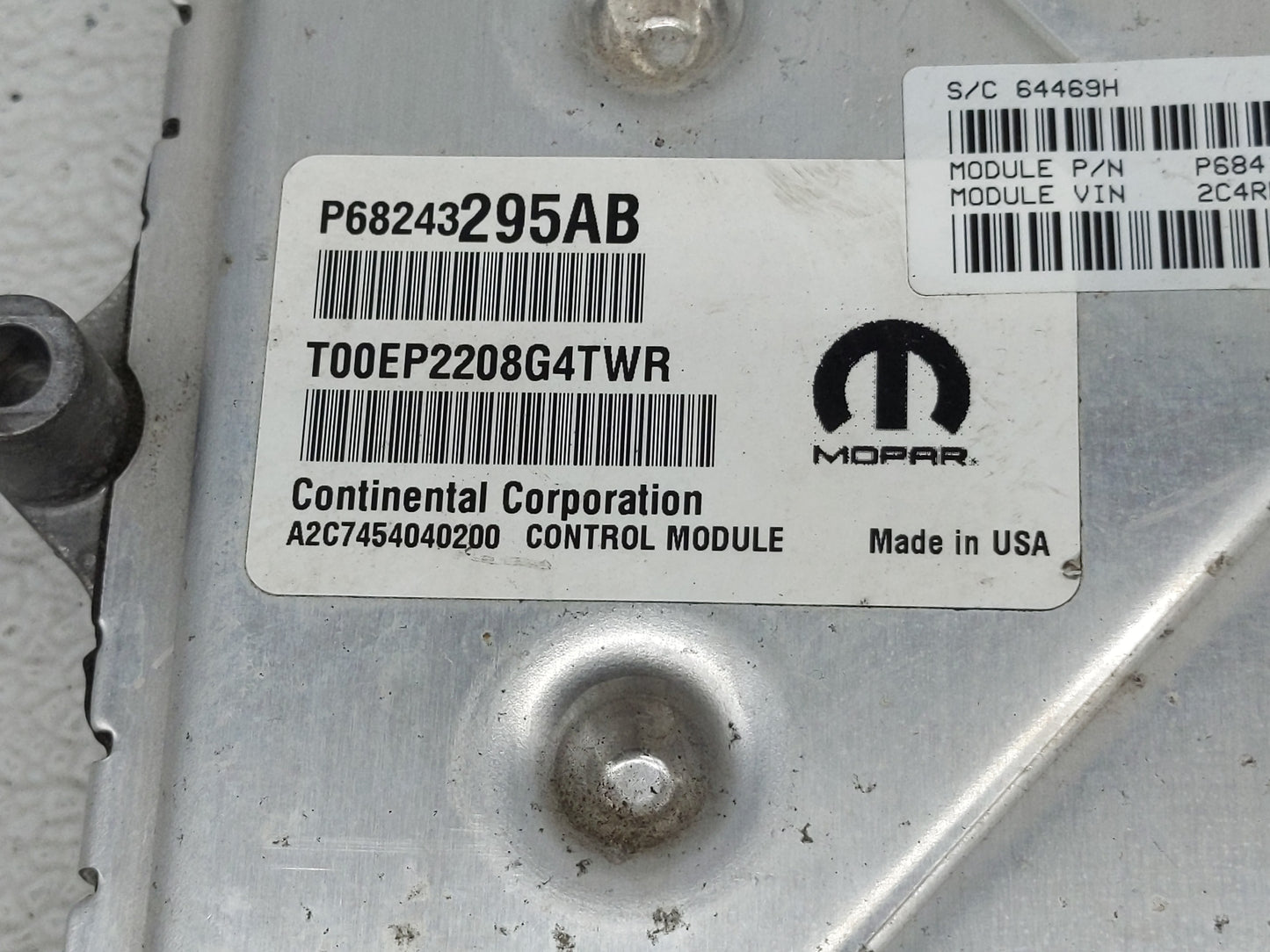 2019 Dodge Caravan PCM Engine Control Computer ECU ECM PCU OEM P/N:P68417190AA P68243295AB Fits Fits 2016 2017 2018 2020 OEM
