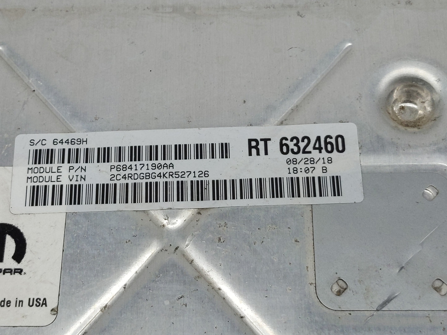 2019 Dodge Caravan PCM Engine Control Computer ECU ECM PCU OEM P/N:P68417190AA P68243295AB Fits Fits 2016 2017 2018 2020 OEM