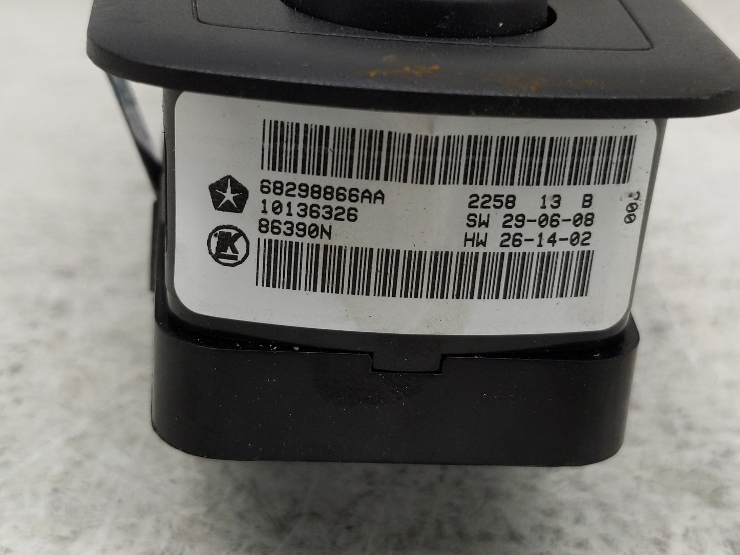 2019 Dodge Caravan Master Power Window Switch Replacement Driver Side Left P/N:68298866AA Fits OEM Used Auto Parts - Oemused