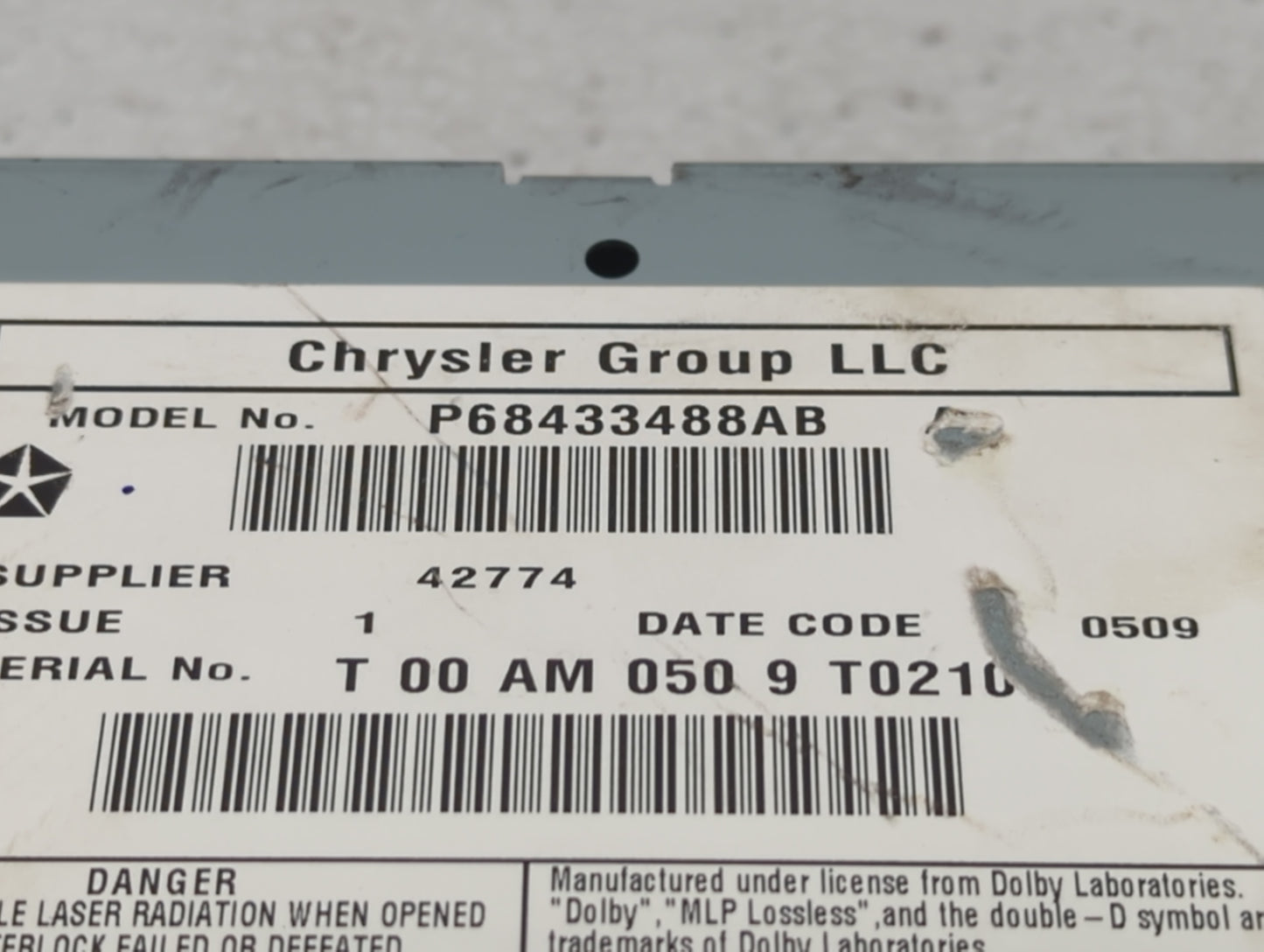 2019 Dodge Caravan Radio AM FM Cd Player Receiver Replacement P/N:P68433488AB Fits Fits 2012 2013 2014 2015 2016 2017 2018 2
