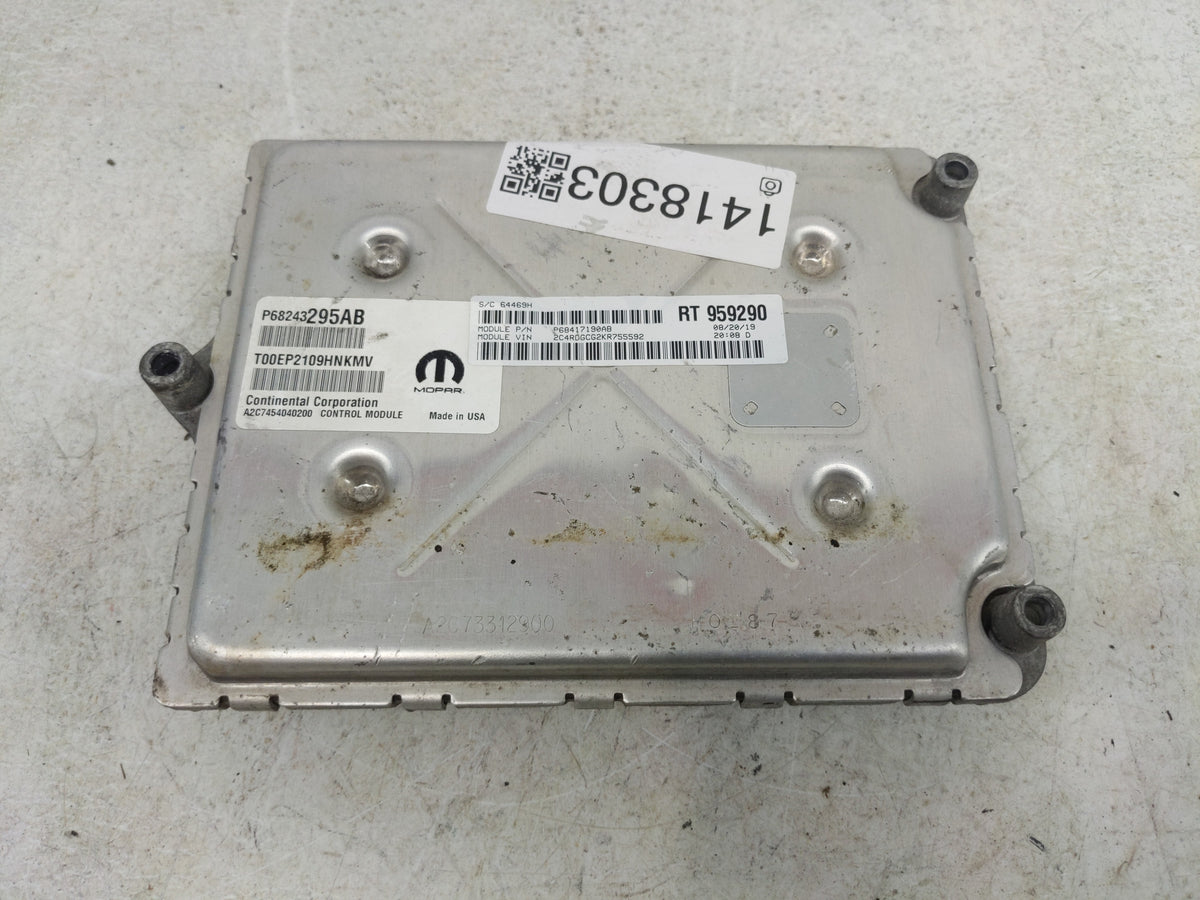 2019 Dodge Caravan PCM Engine Control Computer ECU ECM PCU OEM P/N:P68243295AB Fits 2016 2017 2018 2020 OEM Used Auto Parts 
