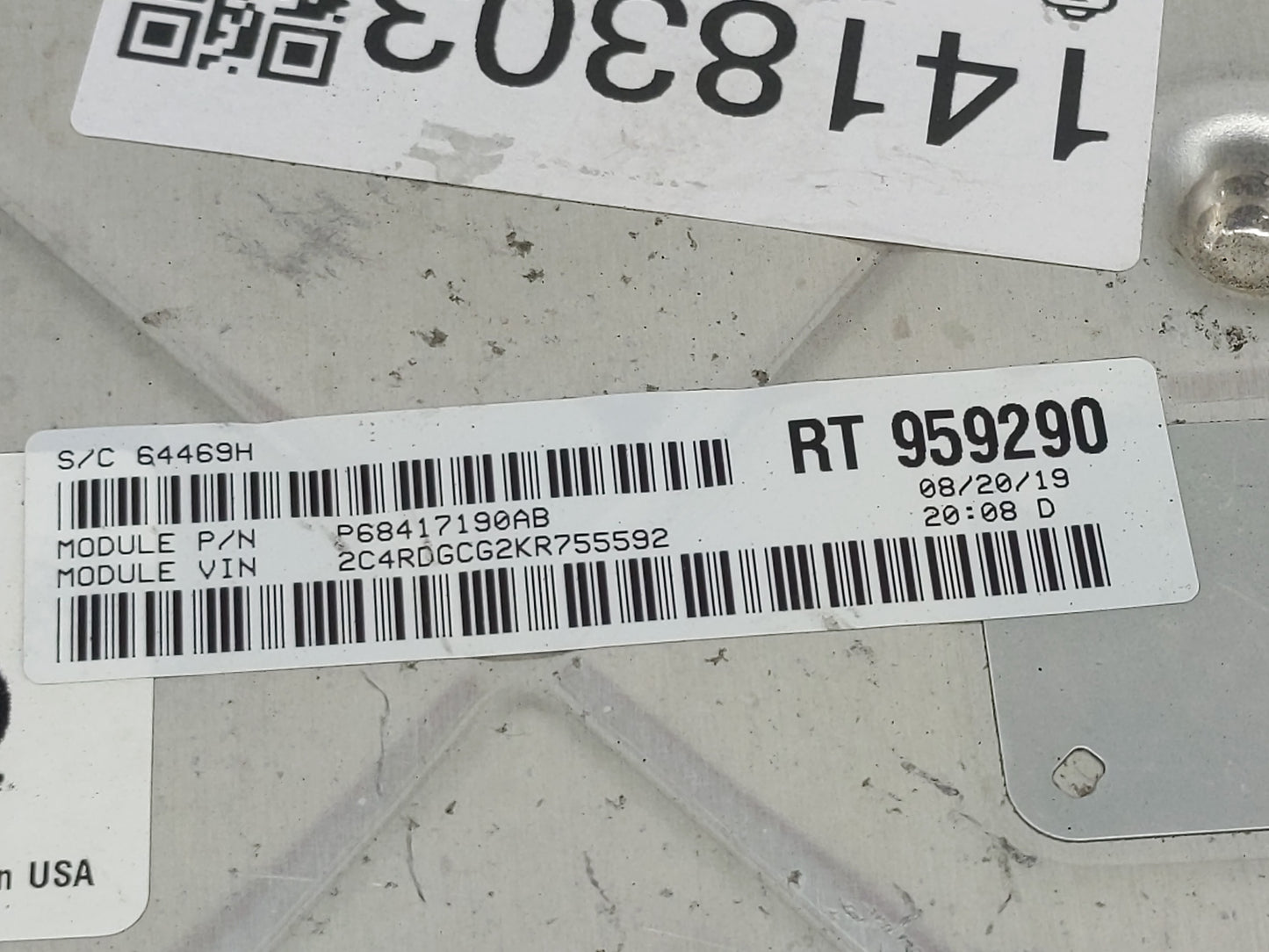 2019 Dodge Caravan PCM Engine Control Computer ECU ECM PCU OEM P/N:P68243295AB Fits Fits 2016 2017 2018 2020 OEM Used Auto P