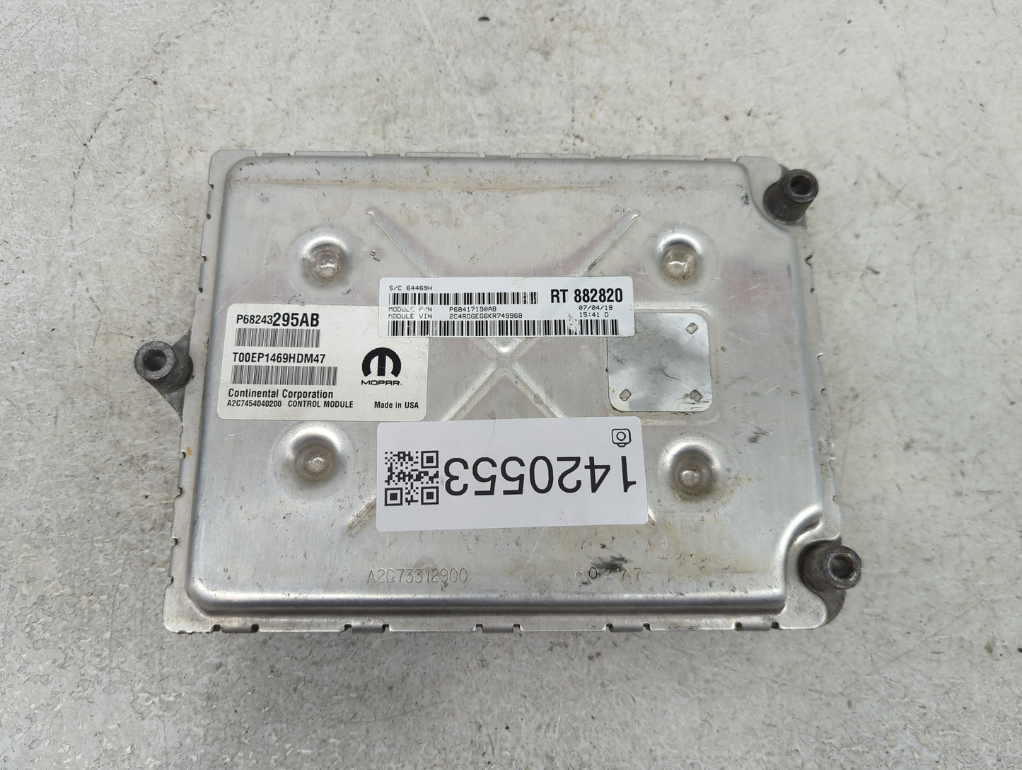 2019 Dodge Caravan PCM Engine Control Computer ECU ECM PCU OEM P/N:P68417190AB P68243295AB Fits Fits 2016 2017 2018 2020 OEM