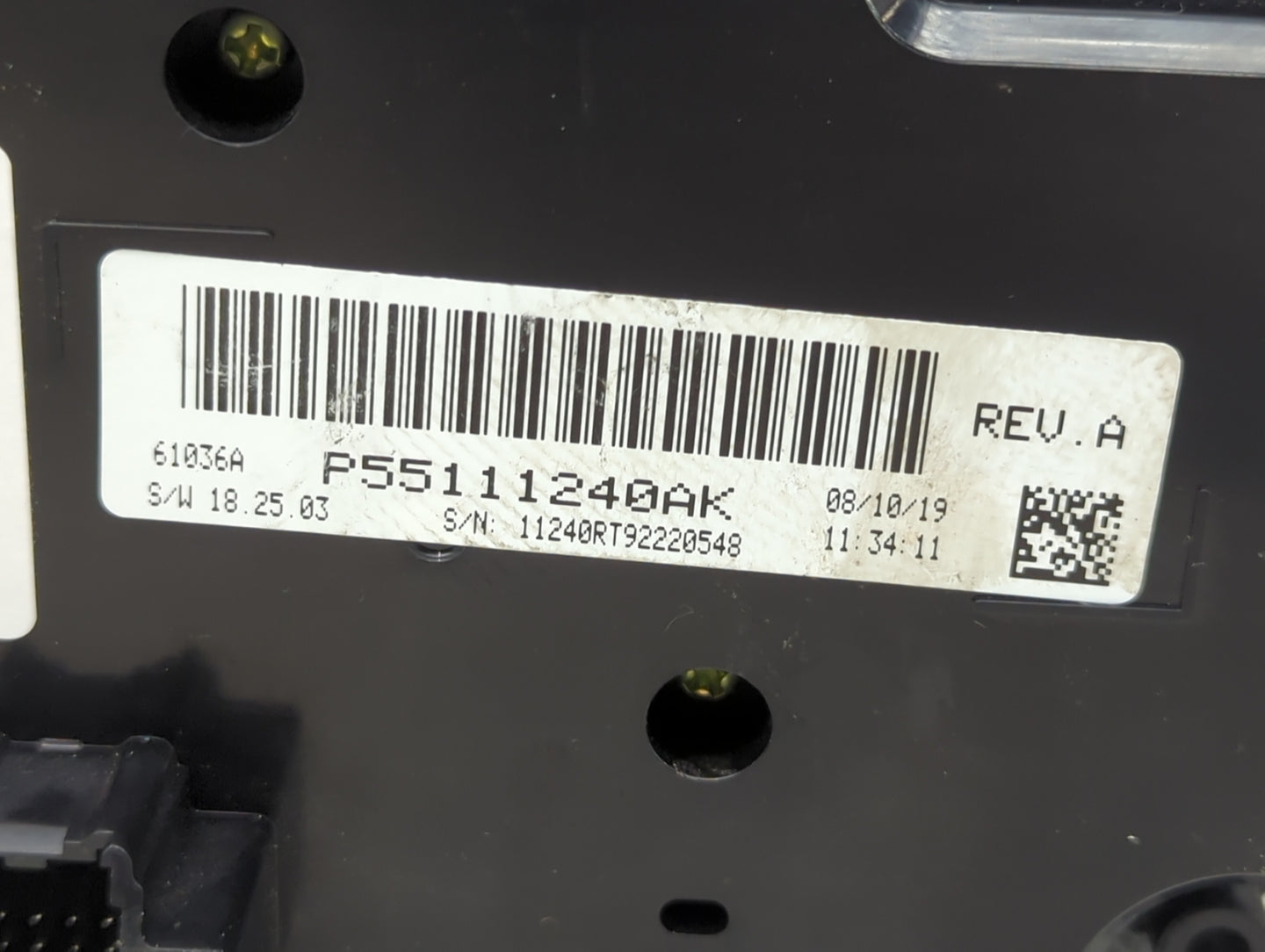 2019 Dodge Caravan Climate Control Module Temperature AC/Heater Replacement P/N:P55111240AK Fits OEM Used Auto Parts - Oemus