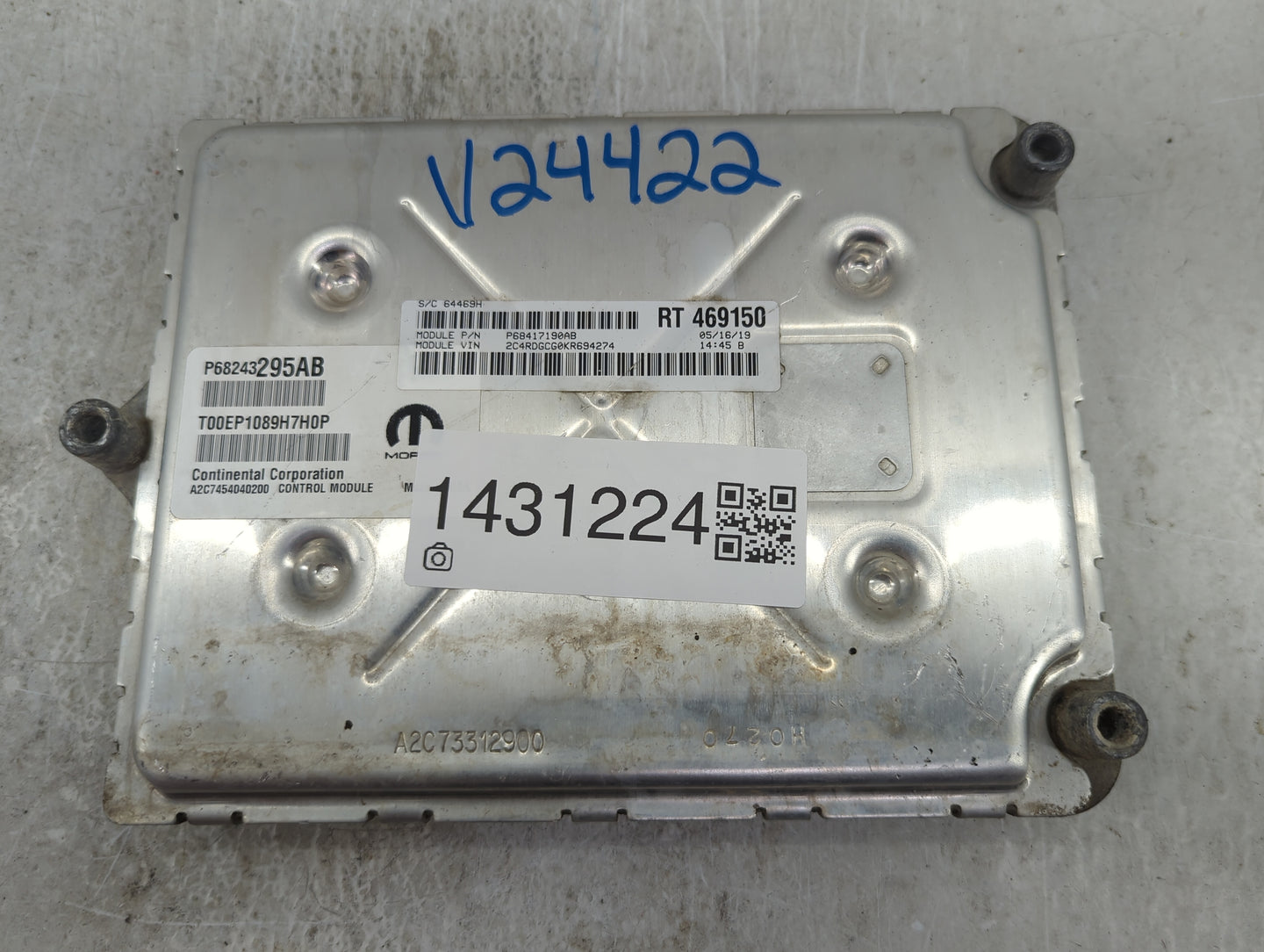 2019 Dodge Caravan PCM Engine Control Computer ECU ECM PCU OEM P/N:P68417190AB P68243295AB Fits Fits 2016 2017 2018 2020 OEM