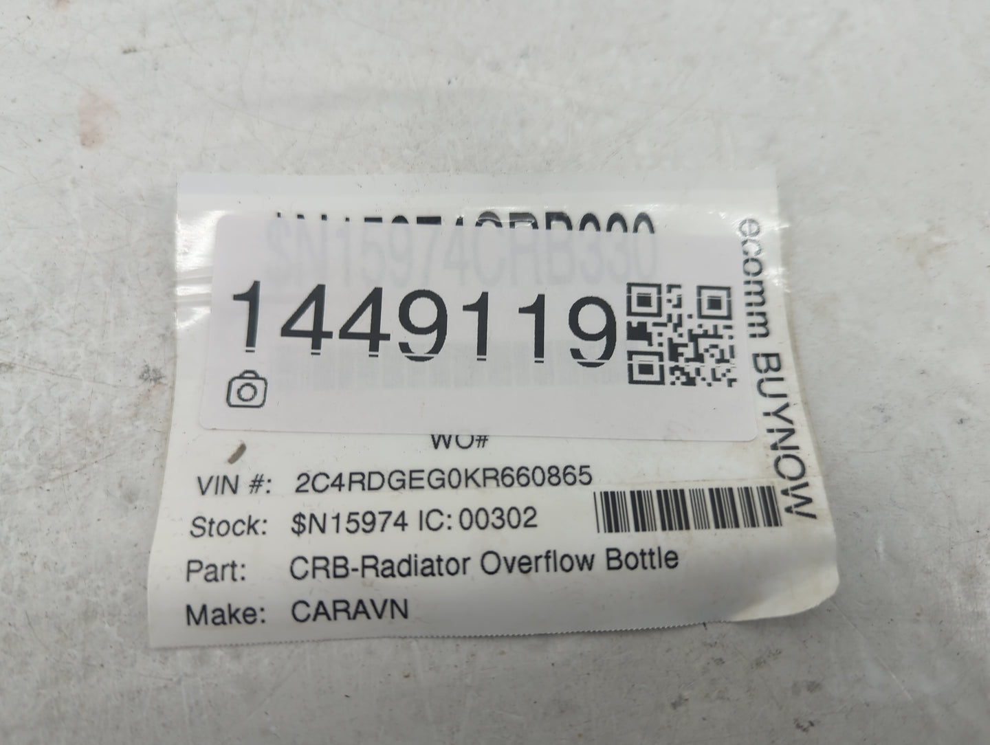 Dodge Caravan Radiator Coolant Overflow Expansion Tank Bottle - Oemusedautoparts1.com