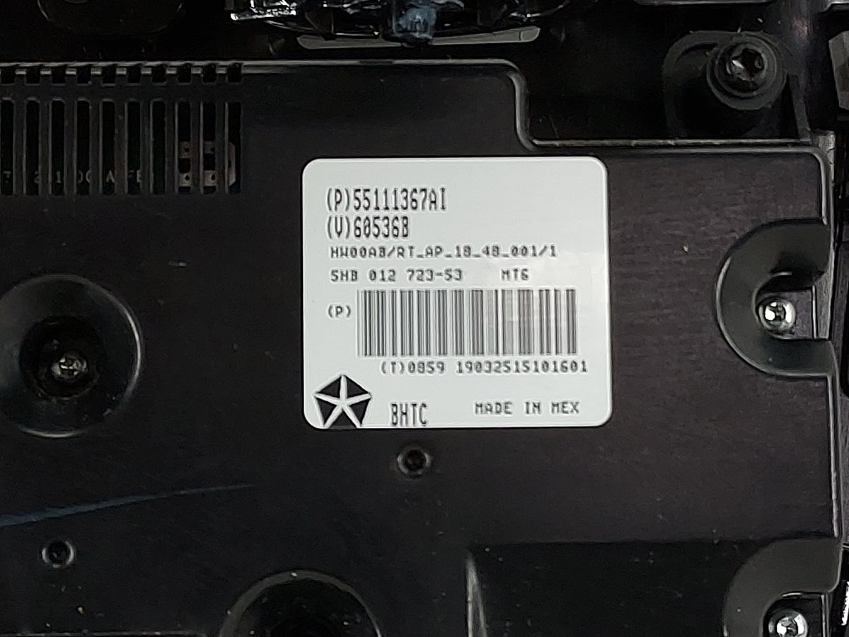 2019 Dodge Caravan Climate Control Module Temperature AC/Heater Replacement P/N:55111367AI 5HB 012 723-53 Fits OEM Used Auto