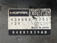 2019 Dodge Caravan Car Starter Motor Solenoid OEM P/N:04801839AD 428000-7202 Fits OEM Used Auto Parts - Oemusedautoparts1.co