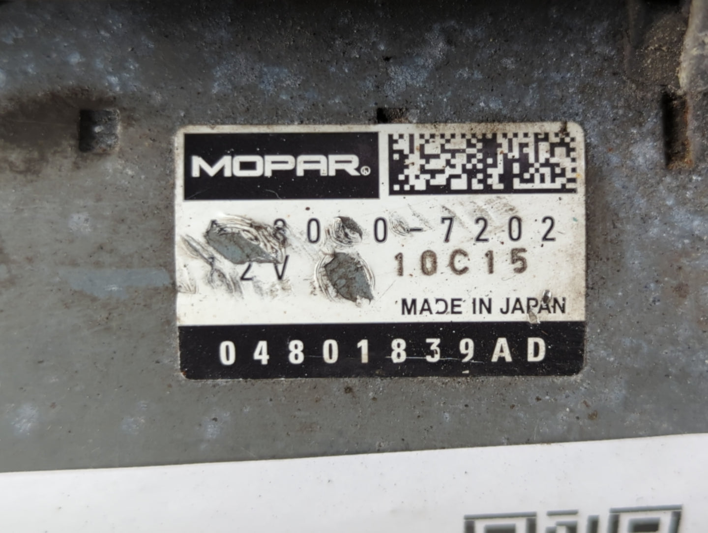 2019 Dodge Caravan Car Starter Motor Solenoid OEM P/N:04801839AD Fits Fits 2011 2012 2013 2014 2015 2016 2017 2018 2020 2021