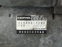 2019 Dodge Caravan Car Starter Motor Solenoid OEM P/N:428000-7202 04801839AD Fits OEM Used Auto Parts - Oemusedautoparts1.co