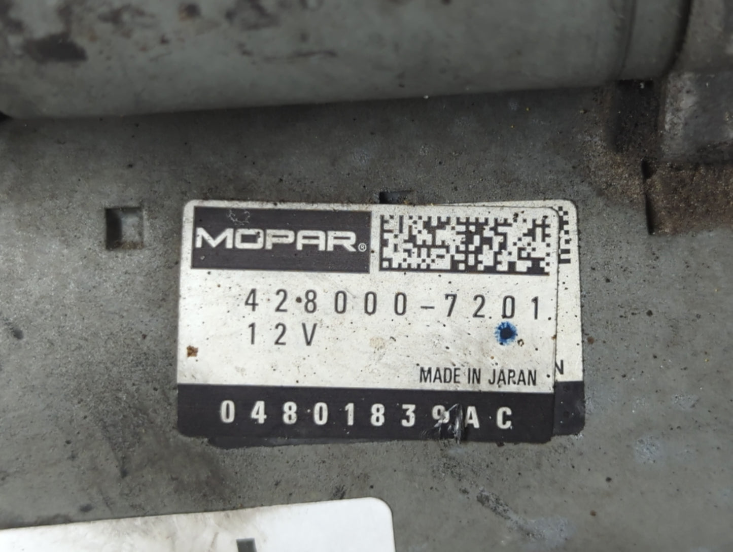 2019 Dodge Caravan Car Starter Motor Solenoid OEM P/N:04801839AC 428000-7201 Fits OEM Used Auto Parts - Oemusedautoparts1.co