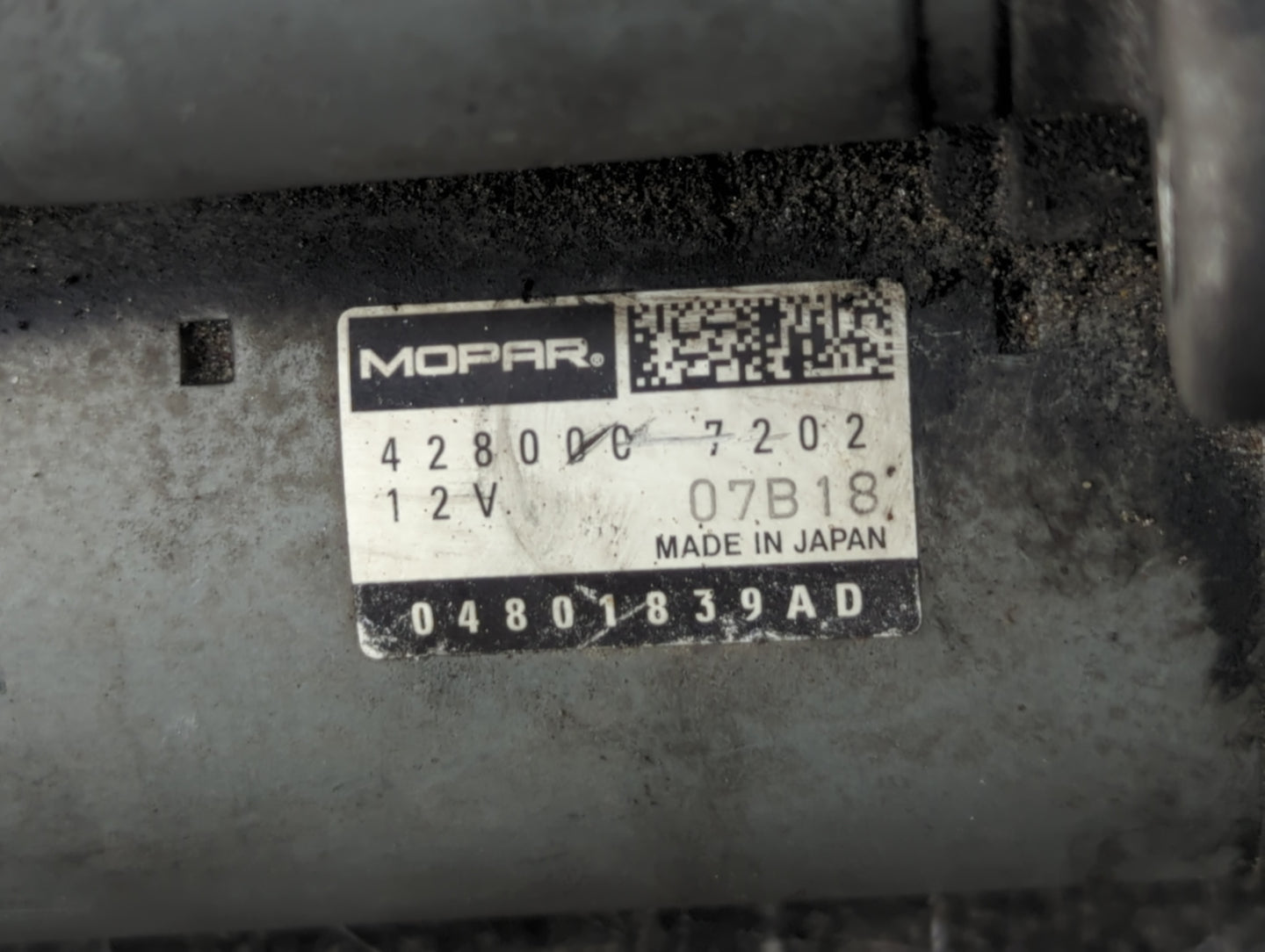 2019 Dodge Caravan Car Starter Motor Solenoid OEM P/N:04801839AD 428000-7202 Fits OEM Used Auto Parts - Oemusedautoparts1.co