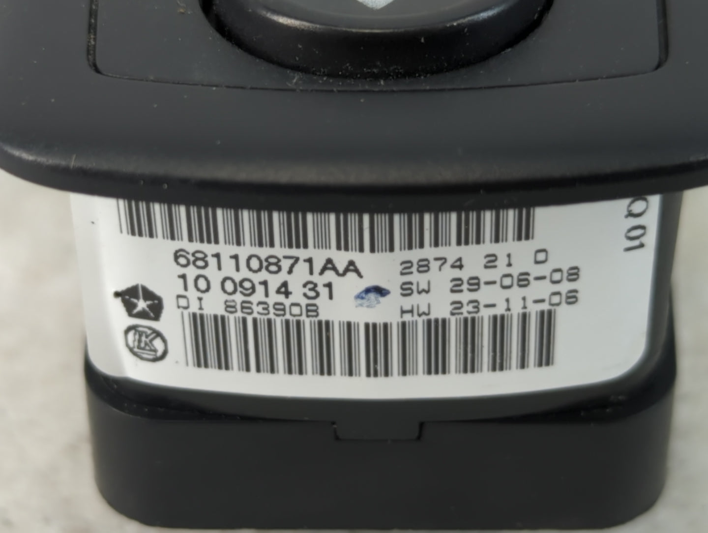 2019 Dodge Caravan Master Power Window Switch Replacement Driver Side Left P/N:68110871AA Fits OEM Used Auto Parts - Oemused
