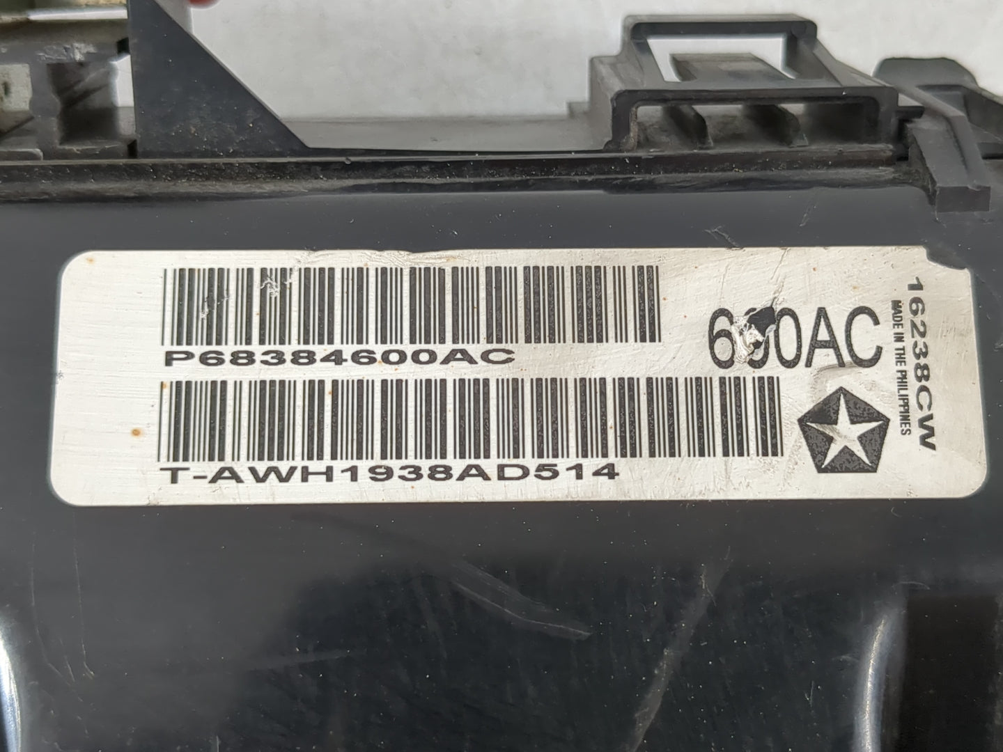 2019 Dodge Challenger Fusebox Fuse Box Panel Relay Module P/N:P68384600AC Fits OEM Used Auto Parts - Oemusedautoparts1.com
