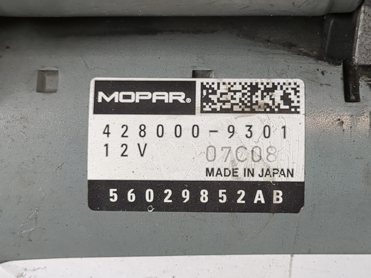 2017-2022 Dodge Challenger Car Starter Motor Solenoid OEM P/N:428000-9301 Fits OEM Used Auto Parts - Oemusedautoparts1.com