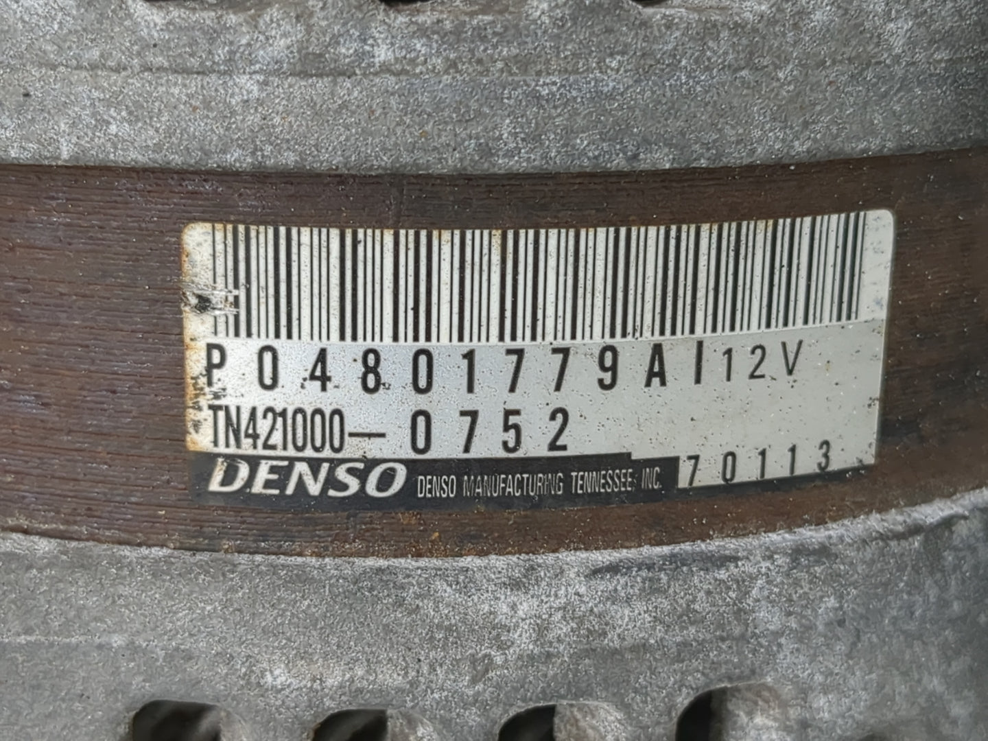 2011-2022 Dodge Challenger Alternator Replacement Generator Charging Assembly Engine OEM P/N:TN421000-0752 P04801779AI Fits 