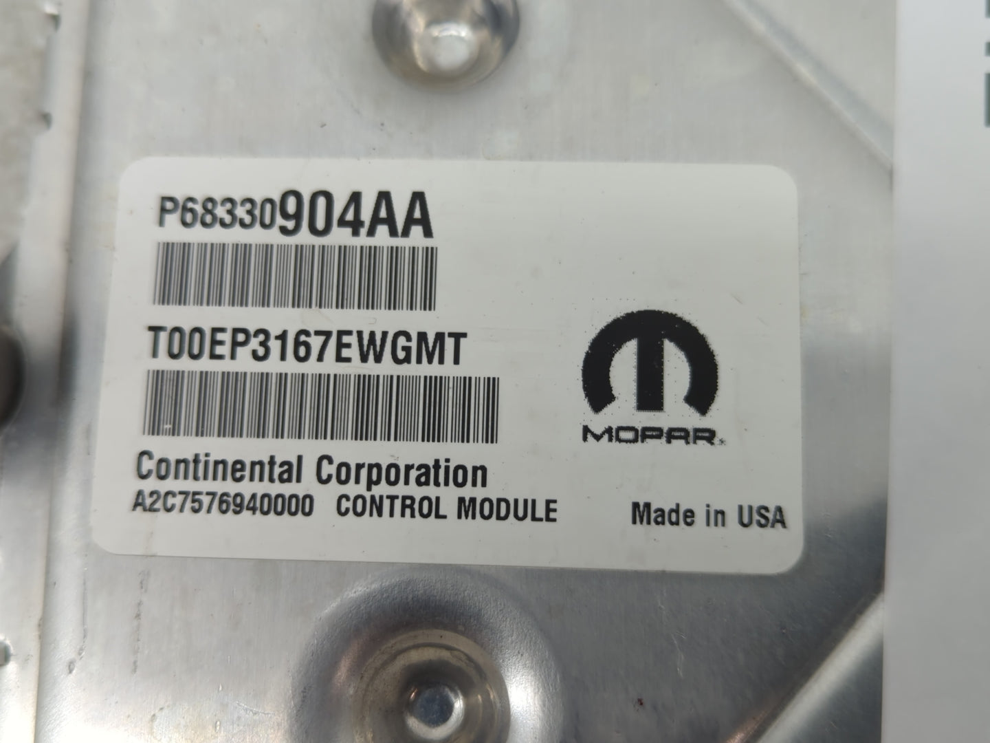 2018-2019 Dodge Challenger PCM Engine Control Computer ECU ECM PCU OEM P/N:P68330904AA Fits Fits 2018 2019 OEM Used Auto Par
