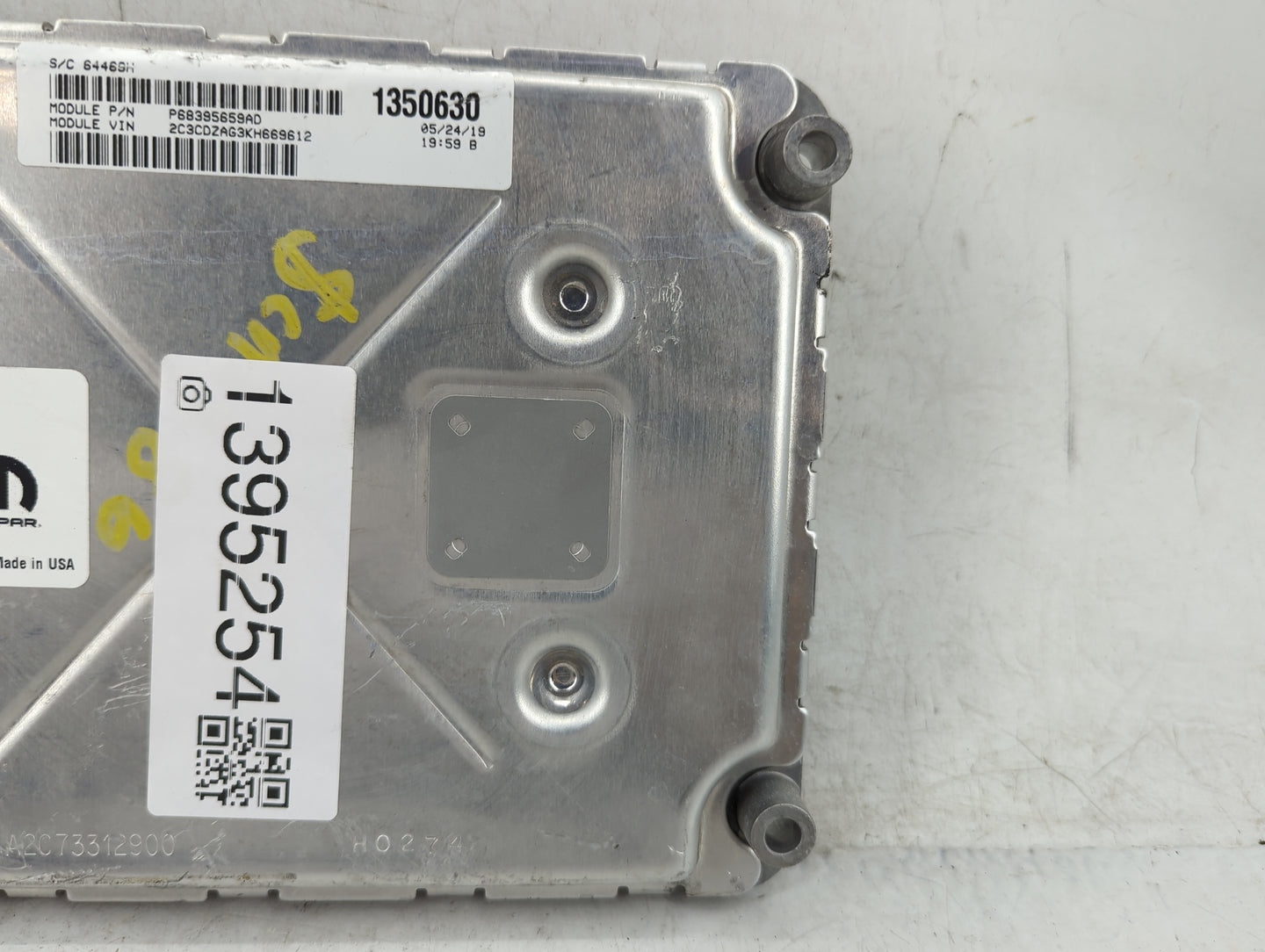 2018-2019 Dodge Challenger PCM Engine Control Computer ECU ECM PCU OEM P/N:P68330904AA Fits Fits 2018 2019 OEM Used Auto Par
