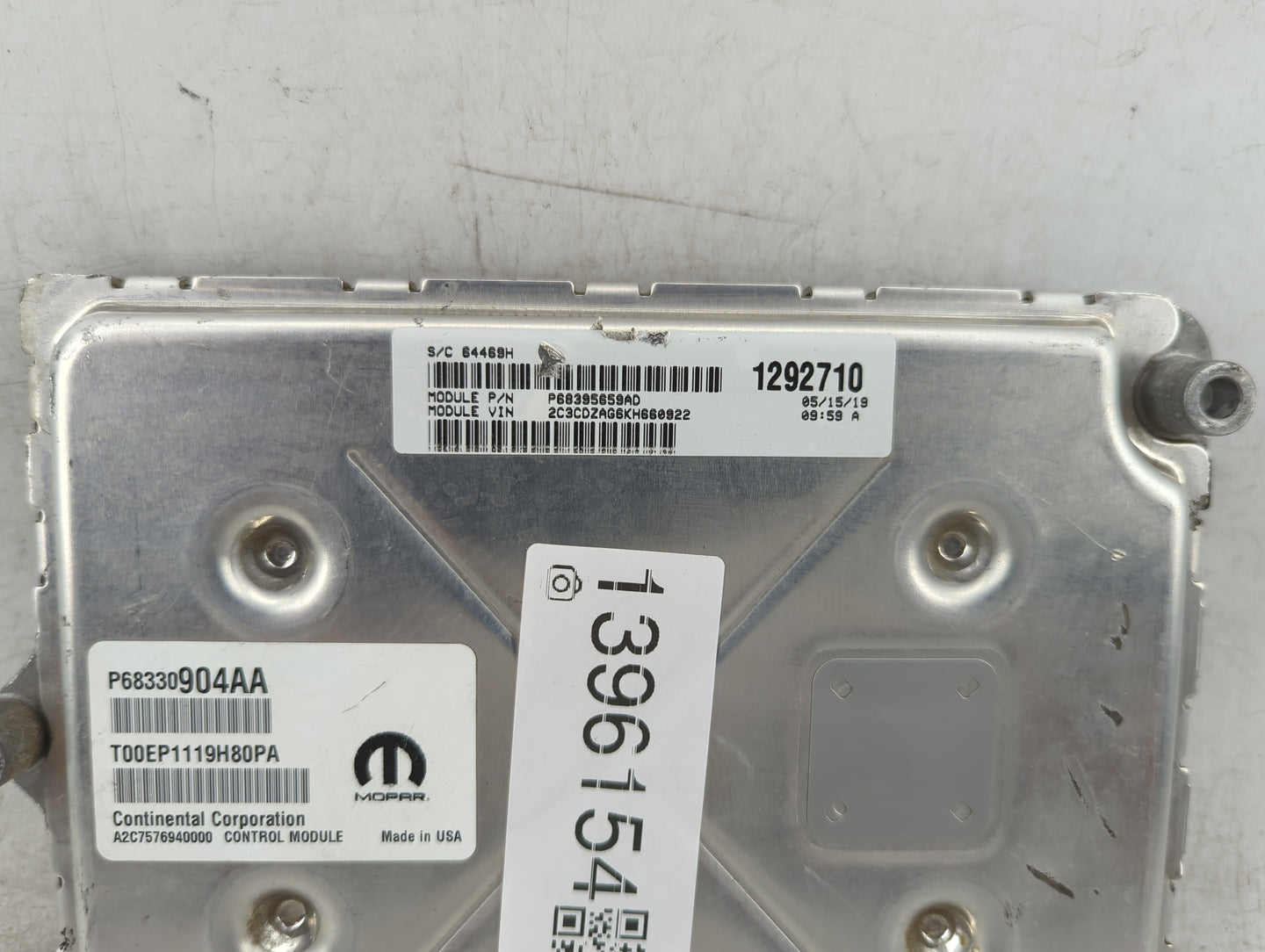 2018-2019 Dodge Challenger PCM Engine Control Computer ECU ECM PCU OEM P/N:1292710 P68330904AA Fits Fits 2018 2019 OEM Used 