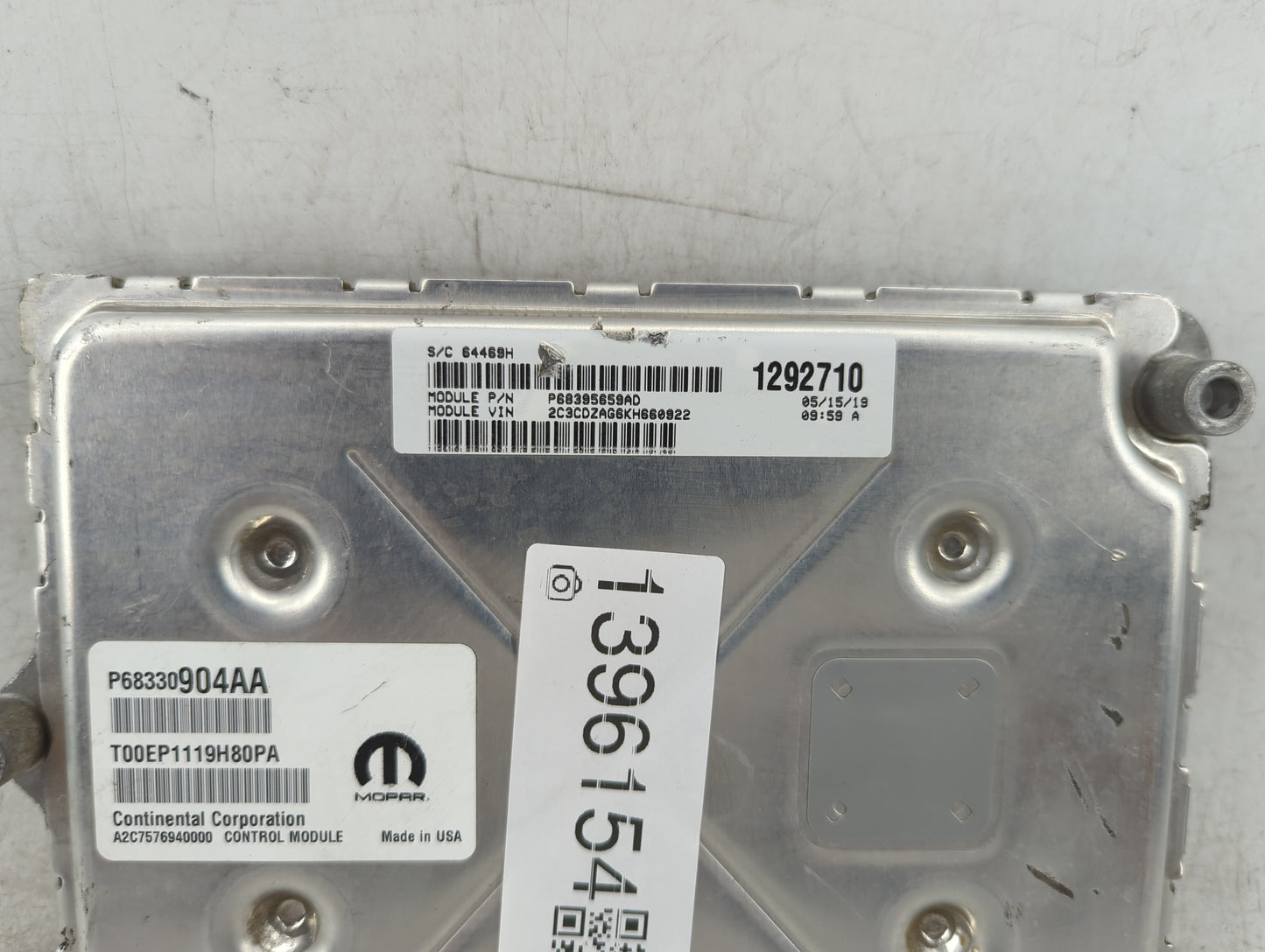2018-2019 Dodge Challenger PCM Engine Control Computer ECU ECM PCU OEM P/N:1292710 P68330904AA Fits Fits 2018 2019 OEM Used 
