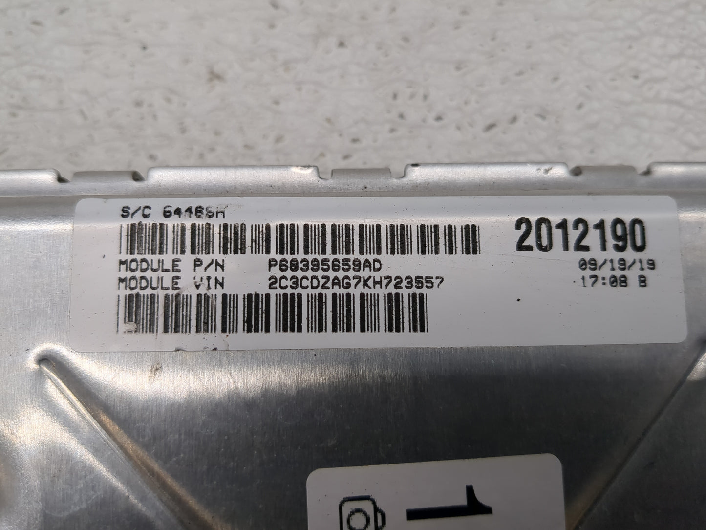 2018-2019 Dodge Challenger PCM Engine Control Computer ECU ECM PCU OEM P/N:68395659AD Fits Fits 2018 2019 OEM Used Auto Part