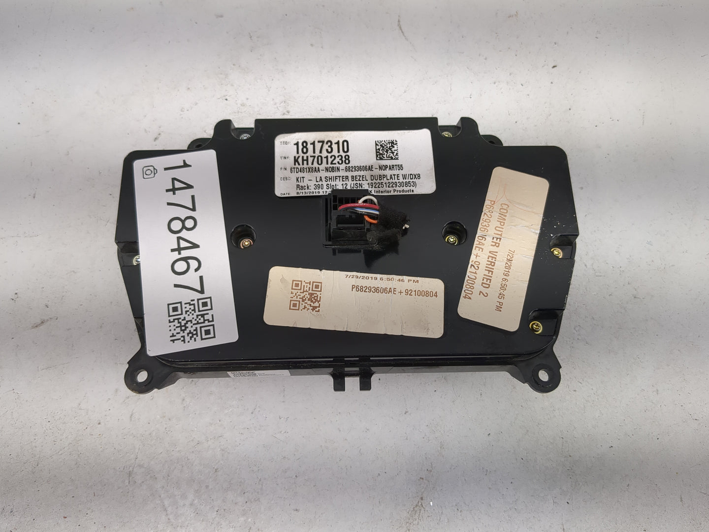 2019 Dodge Challenger Climate Control Module Temperature AC/Heater Replacement P/N:68293606AE 6TD481X8AA, P68293606AE Fits O