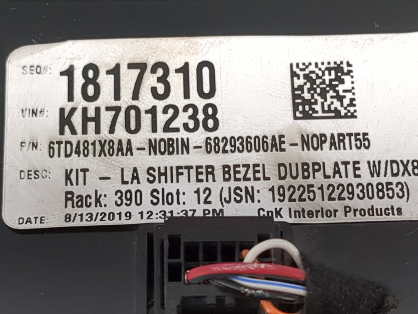 2019 Dodge Challenger Climate Control Module Temperature AC/Heater Replacement P/N:68293606AE 6TD481X8AA, P68293606AE Fits O