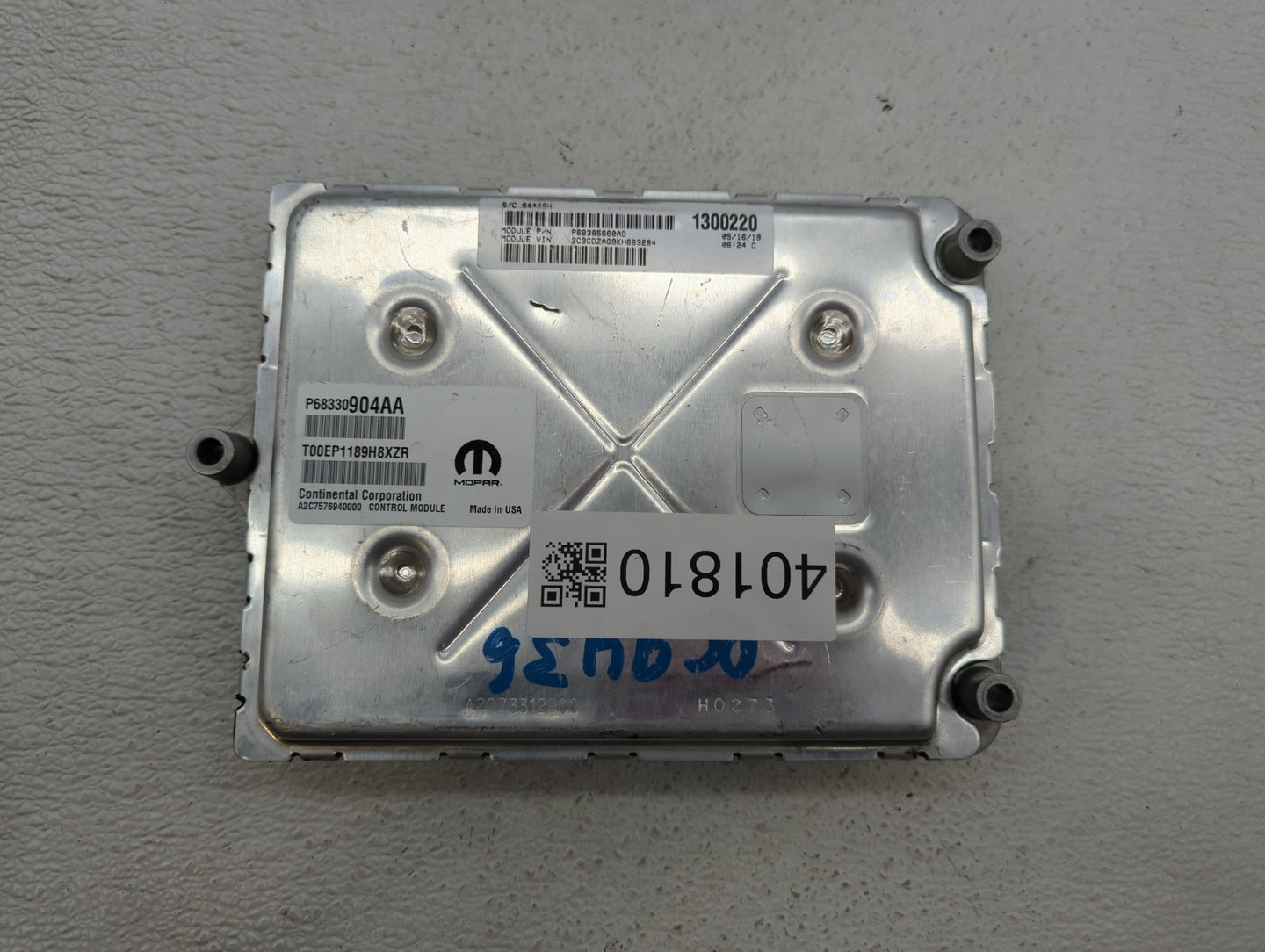2019 Dodge Challenger PCM Engine Control Computer ECU ECM PCU OEM P/N:P68330904AA P68395663AD, P68353058AD Fits Fits 2018 OE