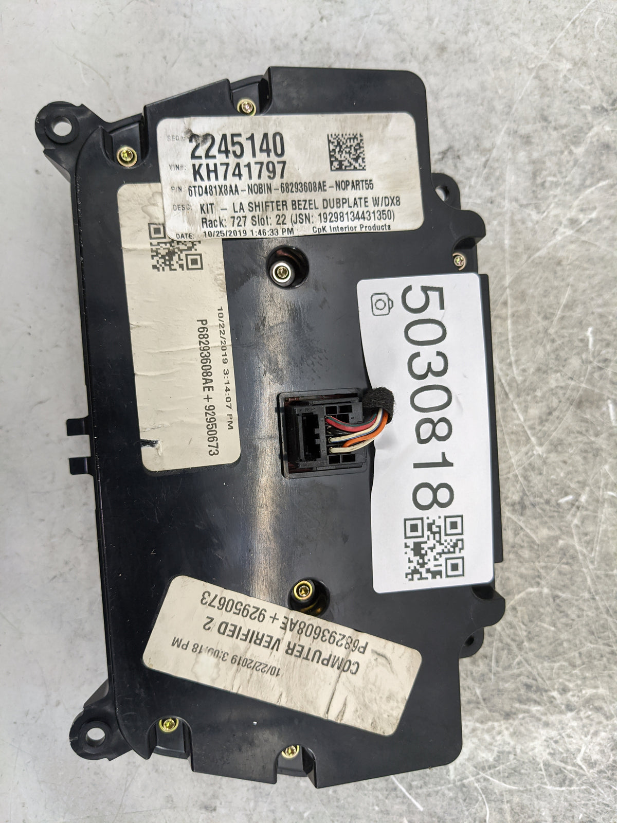 2019 Dodge Challenger Climate Control Module Temperature AC/Heater Replacement P/N:P68293608AE 68293608AE, 6TD481X8AA Fits O