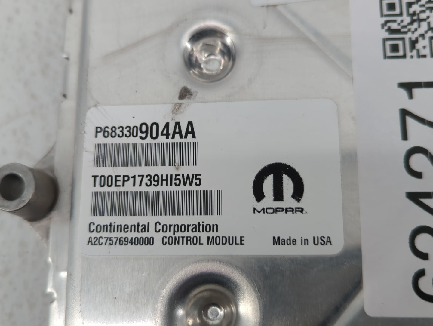 2018-2019 Dodge Challenger PCM Engine Control Computer ECU ECM PCU OEM P/N:P68330904AA Fits Fits 2018 2019 OEM Used Auto Par