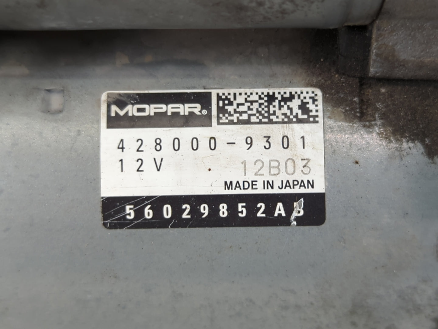 2017-2022 Dodge Challenger Car Starter Motor Solenoid OEM P/N:428000-9301 56029852AB Fits OEM Used Auto Parts - Oemusedautop