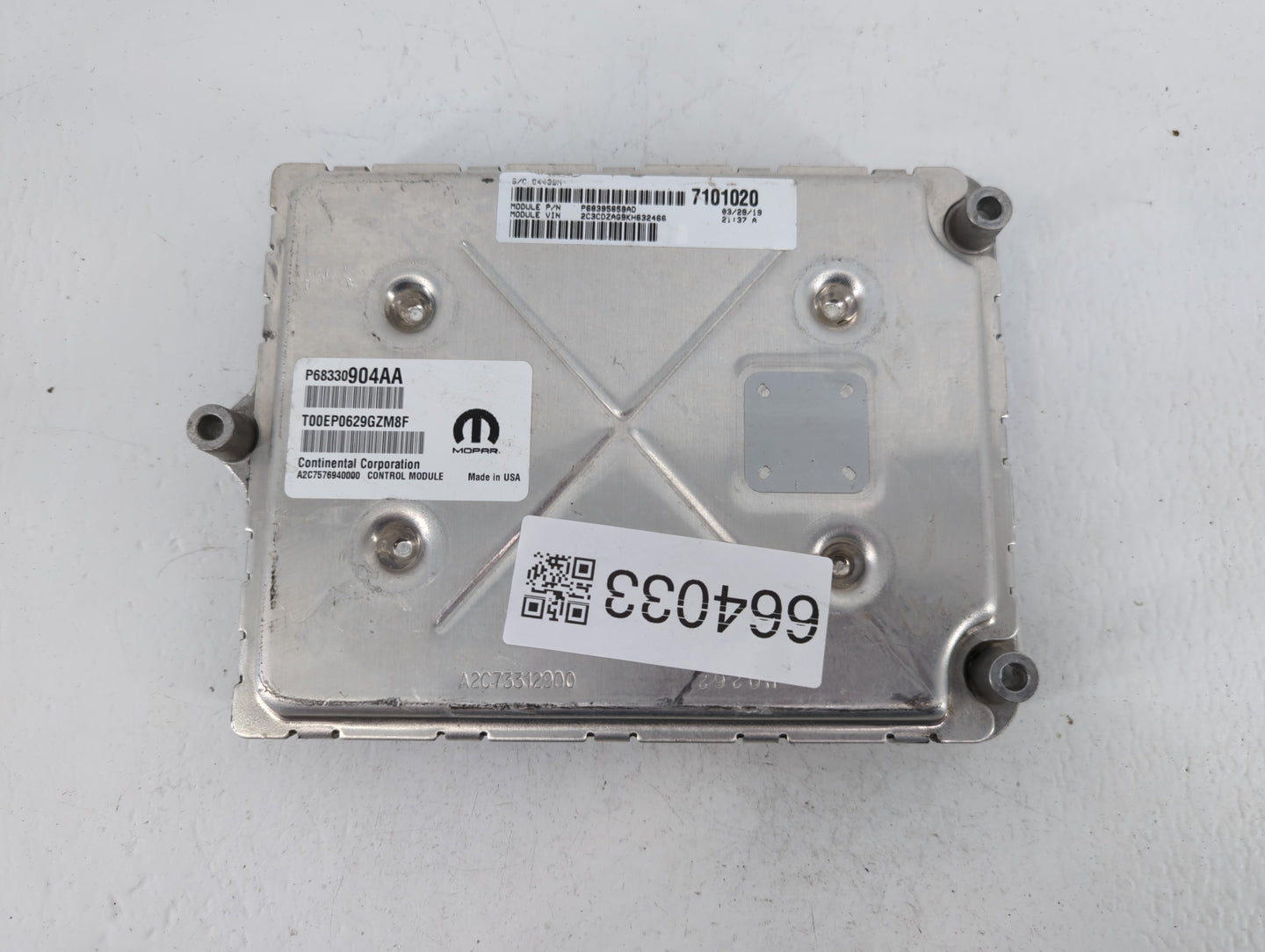 2018-2019 Dodge Challenger PCM Engine Control Computer ECU ECM PCU OEM P/N:P68395659AD P68330904AA Fits Fits 2018 2019 OEM U