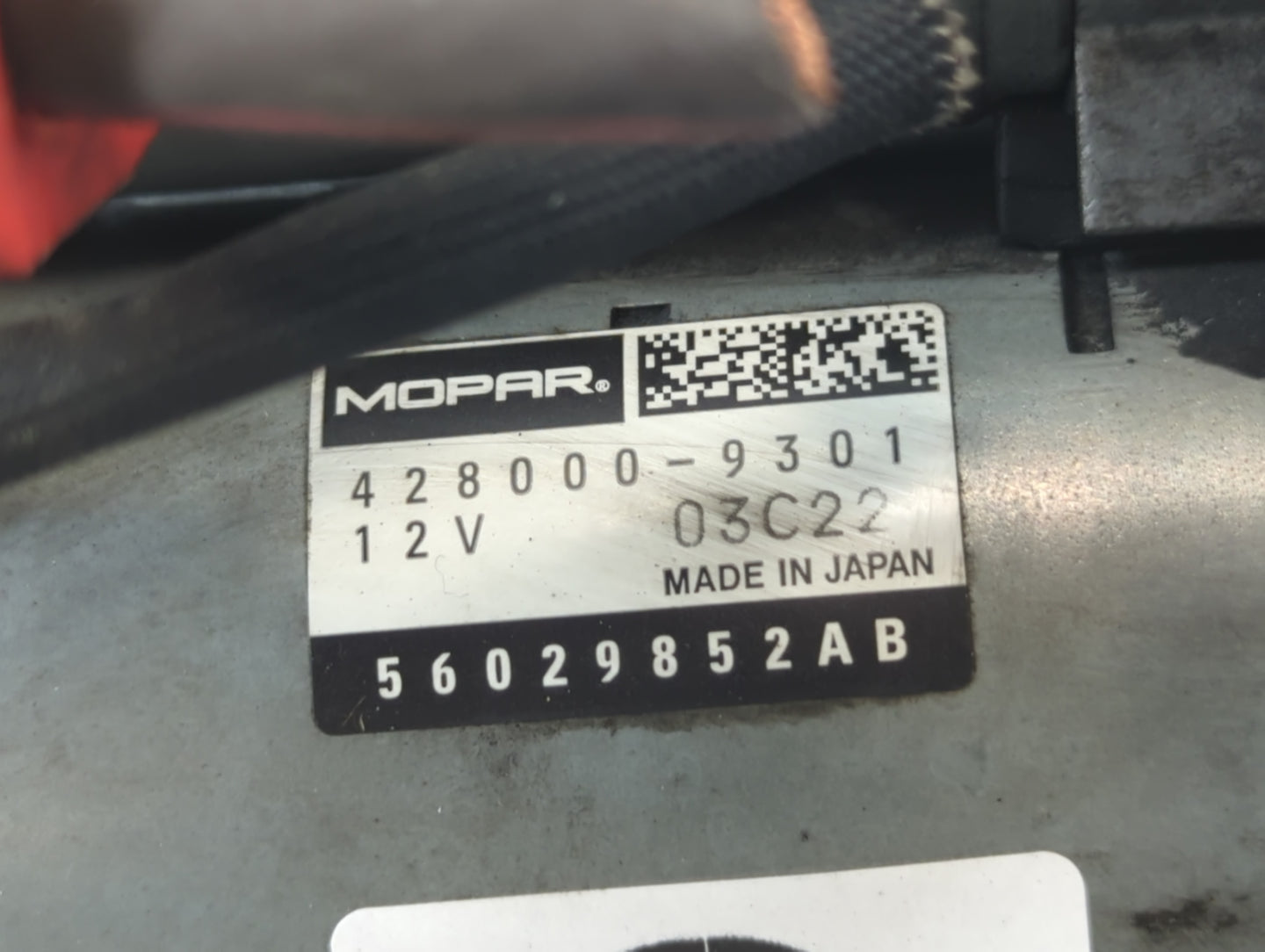 2017-2022 Dodge Challenger Car Starter Motor Solenoid OEM P/N:428000-9301 56029852AB Fits OEM Used Auto Parts - Oemusedautop