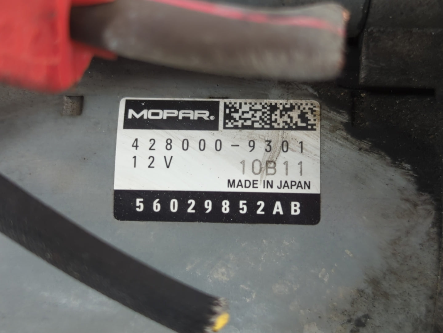 2017-2022 Dodge Challenger Car Starter Motor Solenoid OEM P/N:428000-9301 56029852AB Fits OEM Used Auto Parts - Oemusedautop