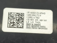 2015-2022 Dodge Charger Tail Light Assembly Driver Left OEM P/N:68213145AD 68213145AB Fits OEM Used Auto Parts - Oemusedauto