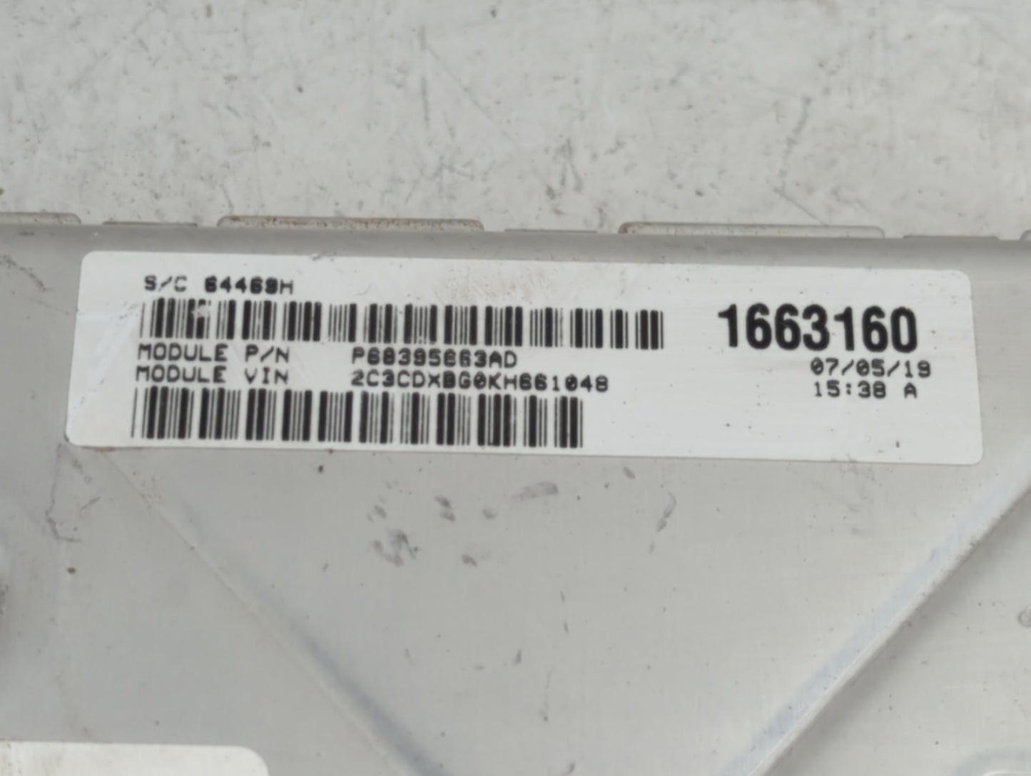 2018-2019 Dodge Charger PCM Engine Control Computer ECU ECM PCU OEM P/N:P68330904AA Fits Fits 2018 2019 OEM Used Auto Parts 
