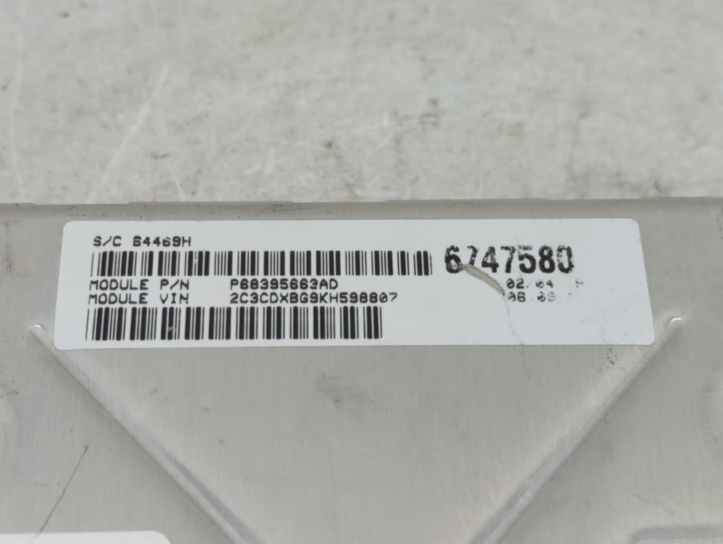 2018-2019 Dodge Charger PCM Engine Control Computer ECU ECM PCU OEM P/N:P68395662AD P68330904AA Fits Fits 2018 2019 OEM Used