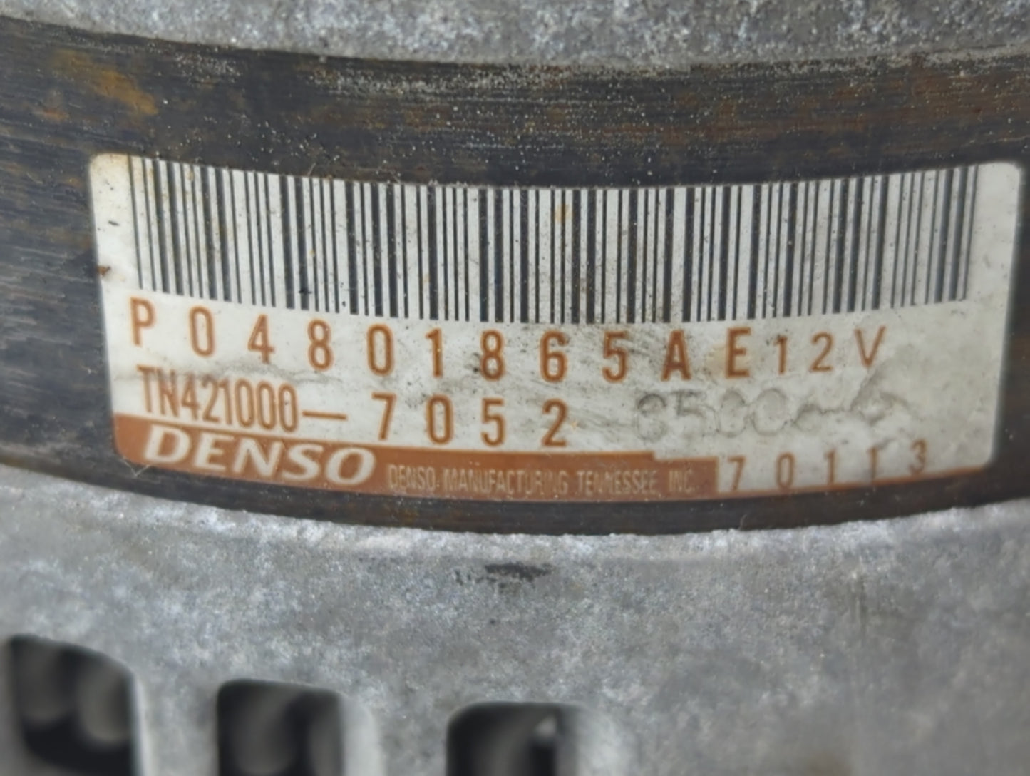 2011-2022 Dodge Charger Alternator Replacement Generator Charging Assembly Engine OEM P/N:04801865AE Fits OEM Used Auto Part