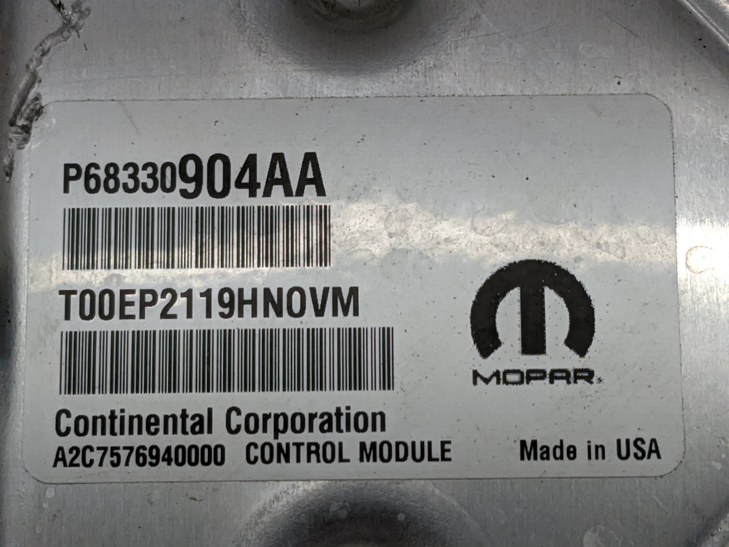 2018-2019 Dodge Charger PCM Engine Control Computer ECU ECM PCU OEM P/N:P68330904AA T00EP2119HN0VM Fits Fits 2018 2019 OEM U