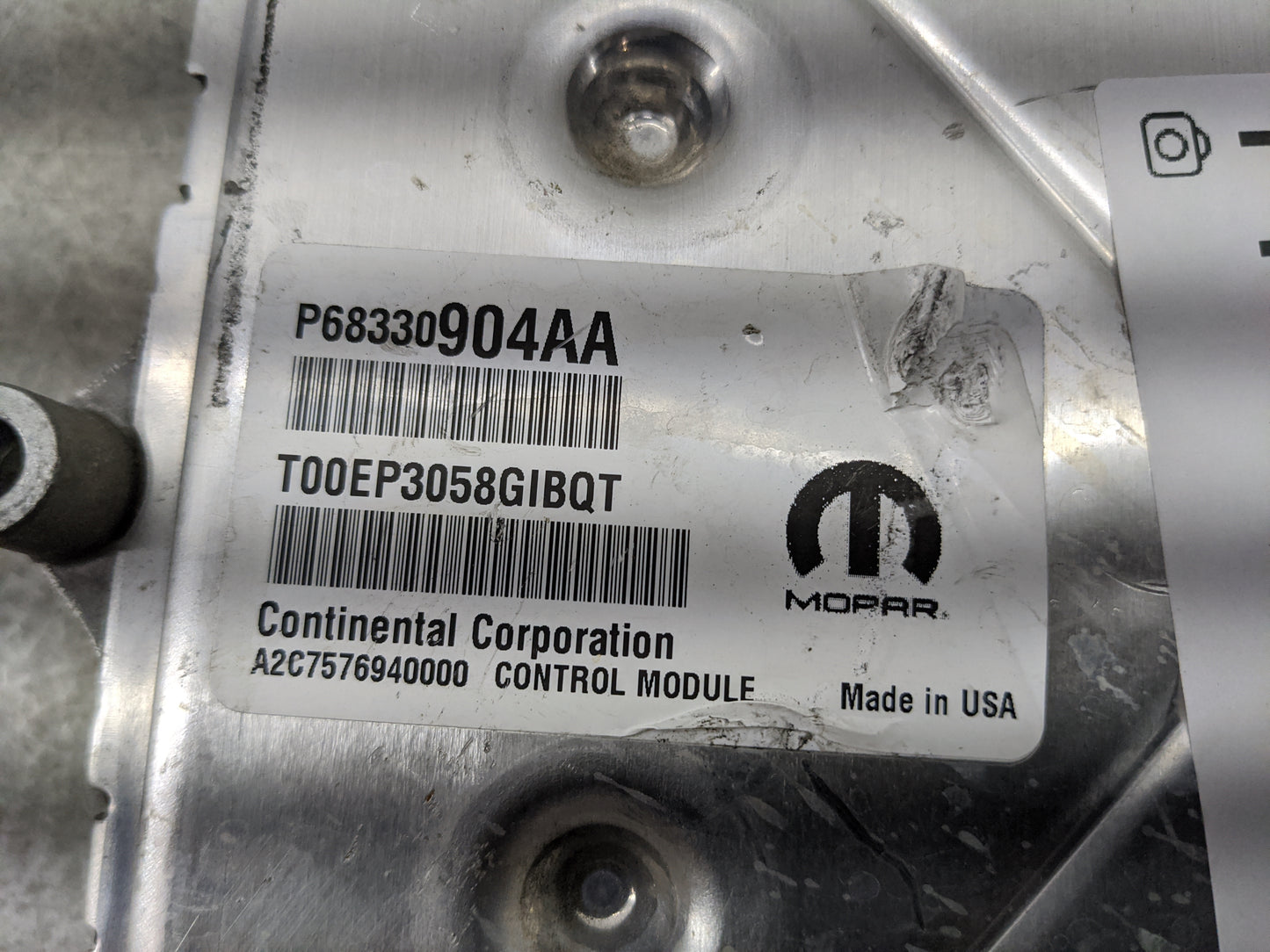 2018-2019 Dodge Charger PCM Engine Control Computer ECU ECM PCU OEM P/N:P68330904AA P68895879AD Fits Fits 2018 2019 OEM Used