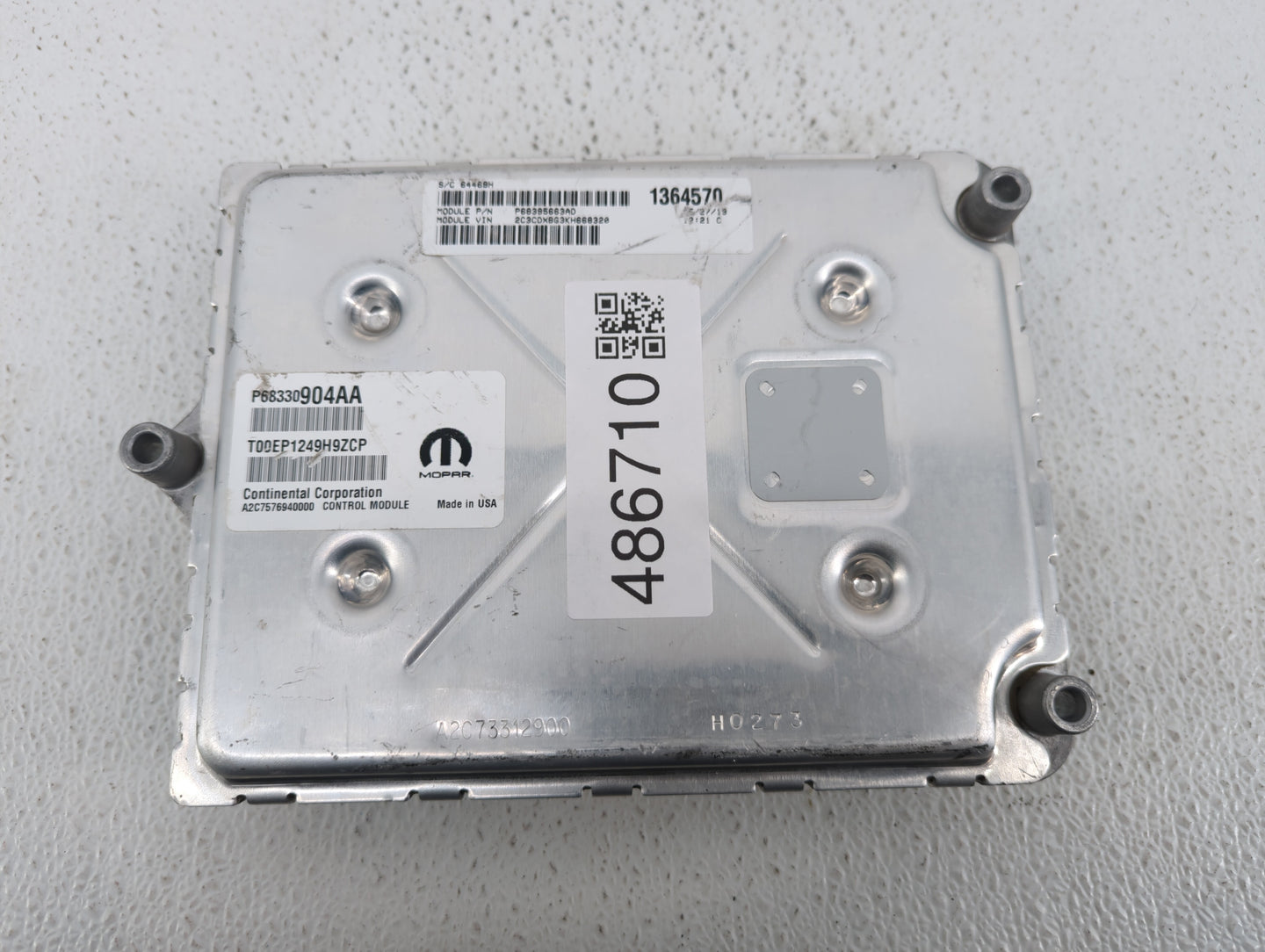 2018-2019 Dodge Charger PCM Engine Control Computer ECU ECM PCU OEM P/N:P68330904AA P68395663AD, P68353058AD Fits Fits 2018 