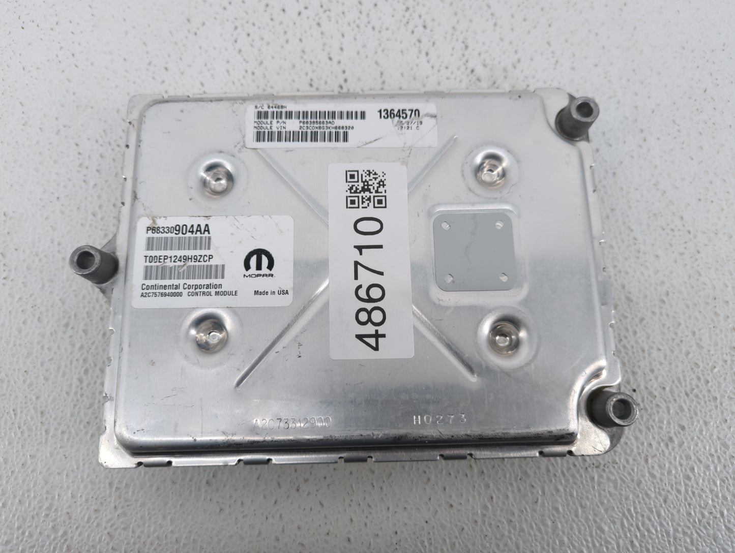 2018-2019 Dodge Charger PCM Engine Control Computer ECU ECM PCU OEM P/N:P68330904AA P68395663AD, P68353058AD Fits Fits 2018 