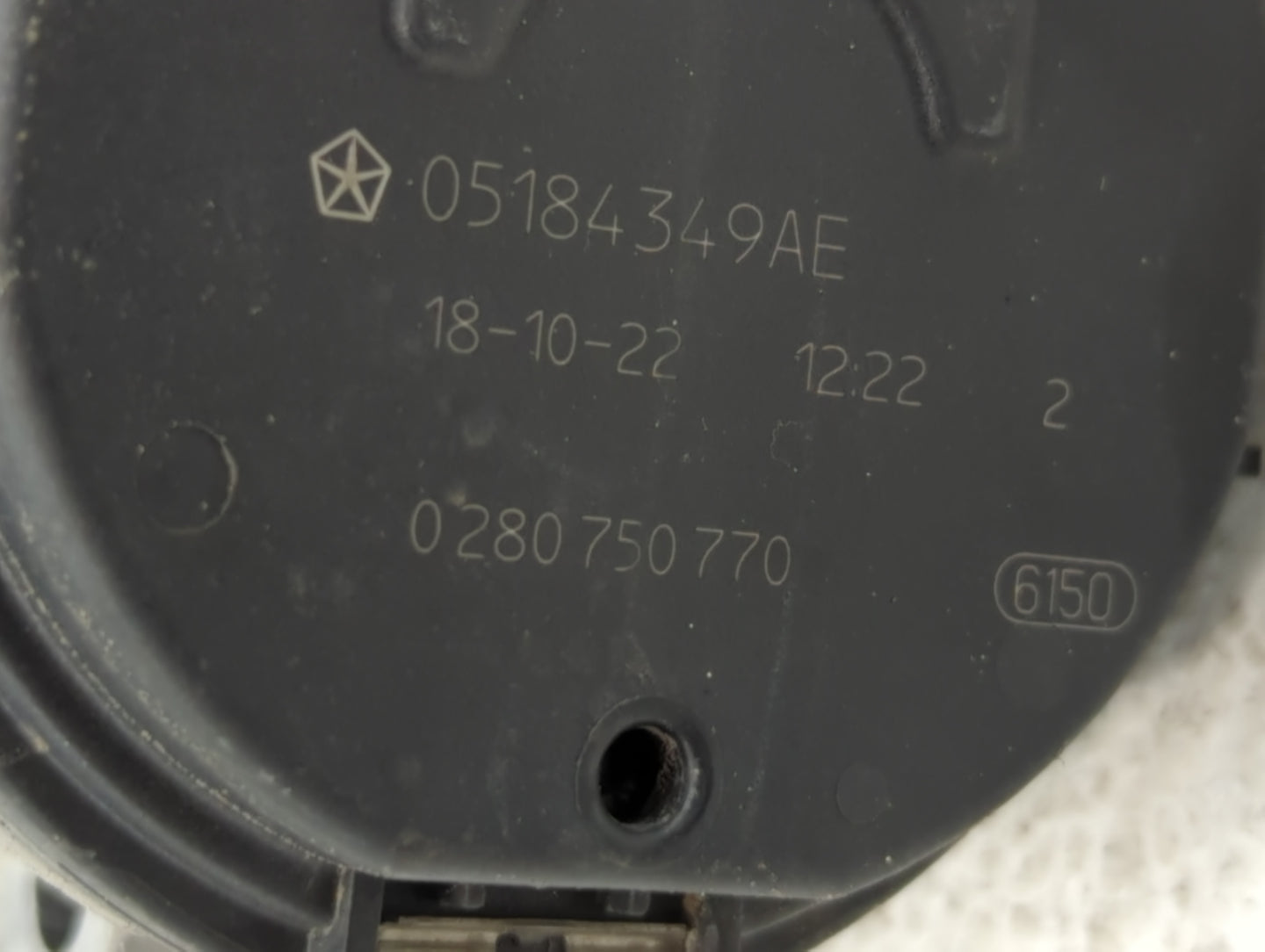 2011-2022 Dodge Charger Throttle Body P/N:0 280 750 770 05184349AE Fits OEM Used Auto Parts - Oemusedautoparts1.com