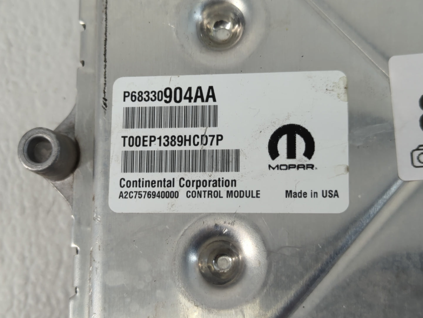 2018-2019 Dodge Charger PCM Engine Control Computer ECU ECM PCU OEM P/N:P68330904AA Fits Fits 2018 2019 OEM Used Auto Parts 