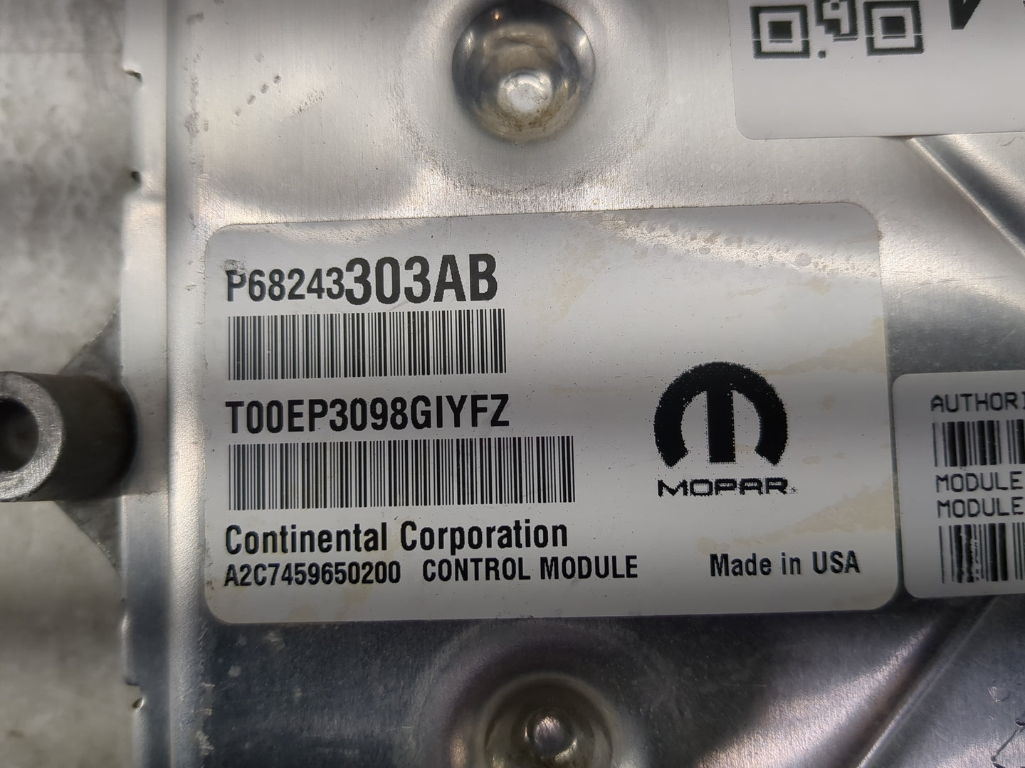 2019 Dodge Dpu15 PCM Engine Control Computer ECU ECM PCU OEM P/N:P68243303AB T00EP3098GIYFZ Fits Fits 2016 2017 2018 2020 OE