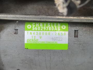 2016-2020 Dodge Durango Car Starter Motor Solenoid OEM P/N:TN438000-2652 56029780AD Fits Fits 2016 2017 2018 2019 2020 2021 2022 OEM Used Auto Parts