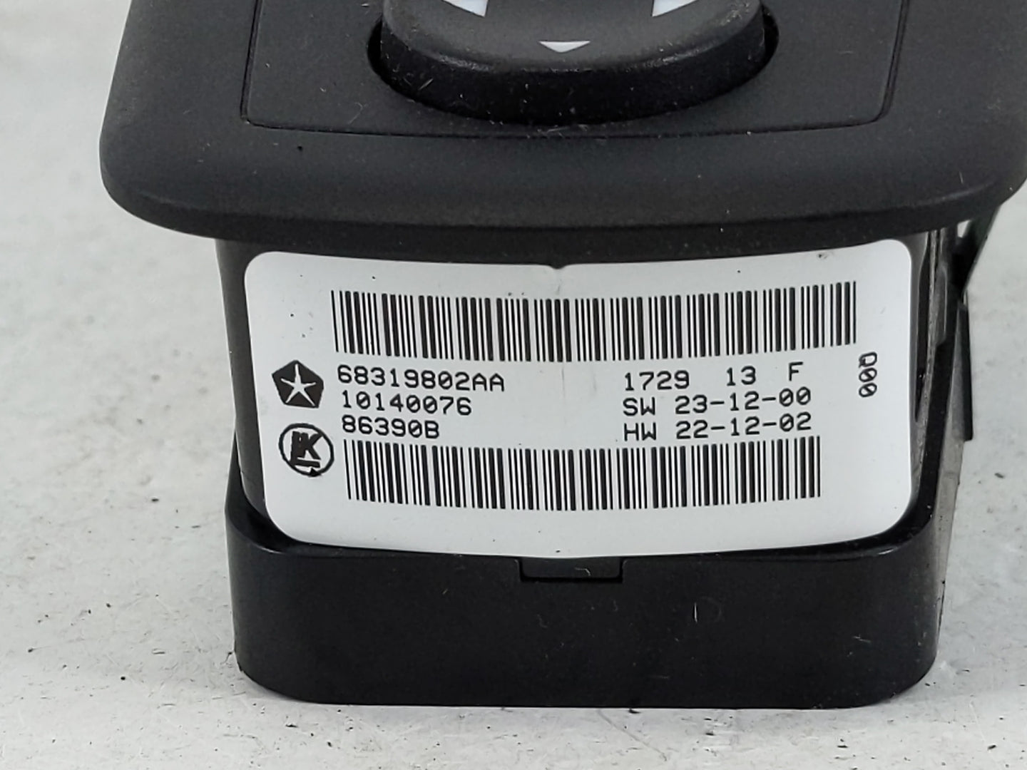 2016-2021 Dodge Durango Master Power Window Switch Replacement Driver Side Left P/N:68319802AA Fits OEM Used Auto Parts - Oe